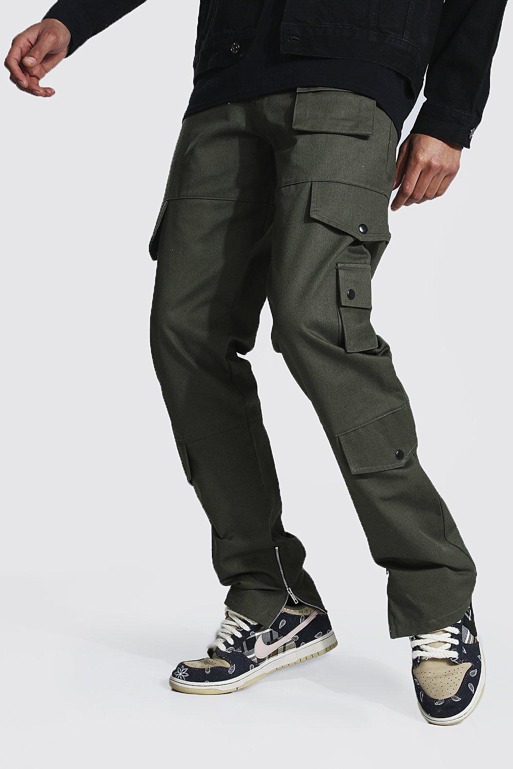 Tall Relaxed Fit Twill Cargo Pants, boohooMAN USA
