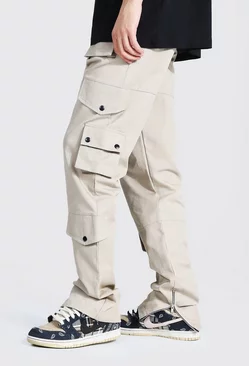Tall Relaxed Fit Twill Cargo Pants Ecru