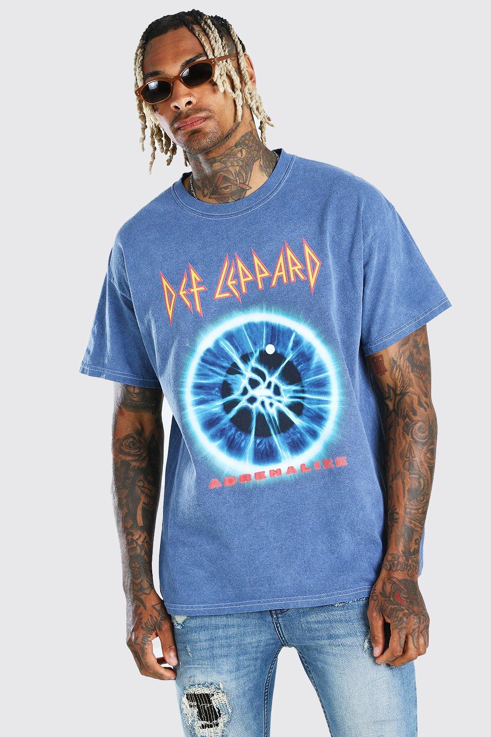 Tie Dye Def Leppard Print T Shirt boohooMAN