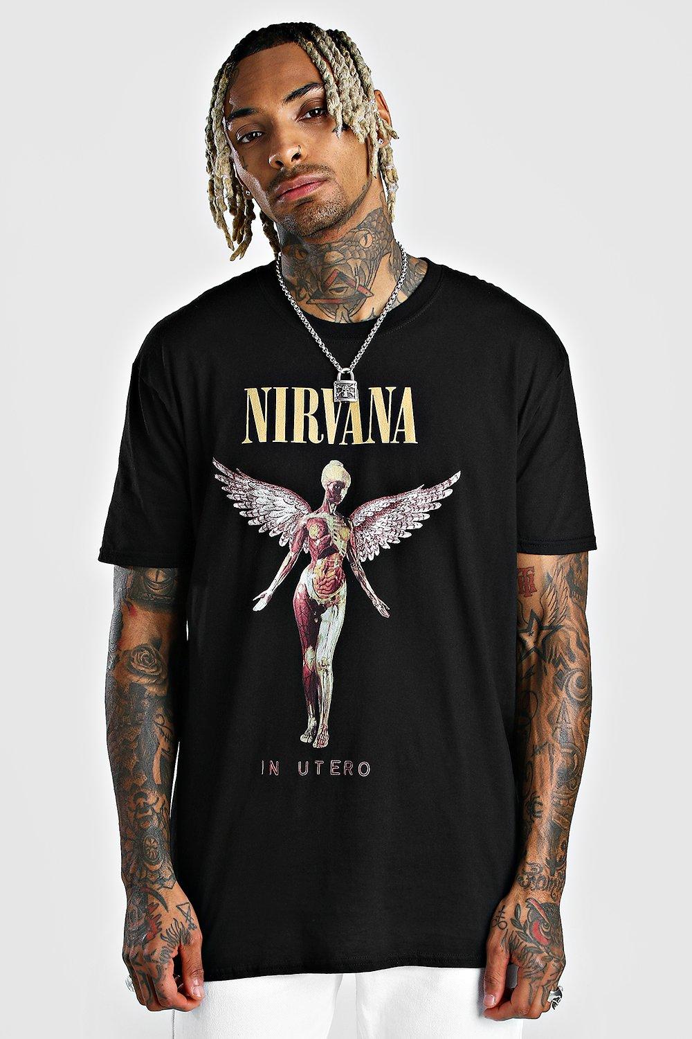 Oversized Nirvana License T-Shirt | boohooMAN UK