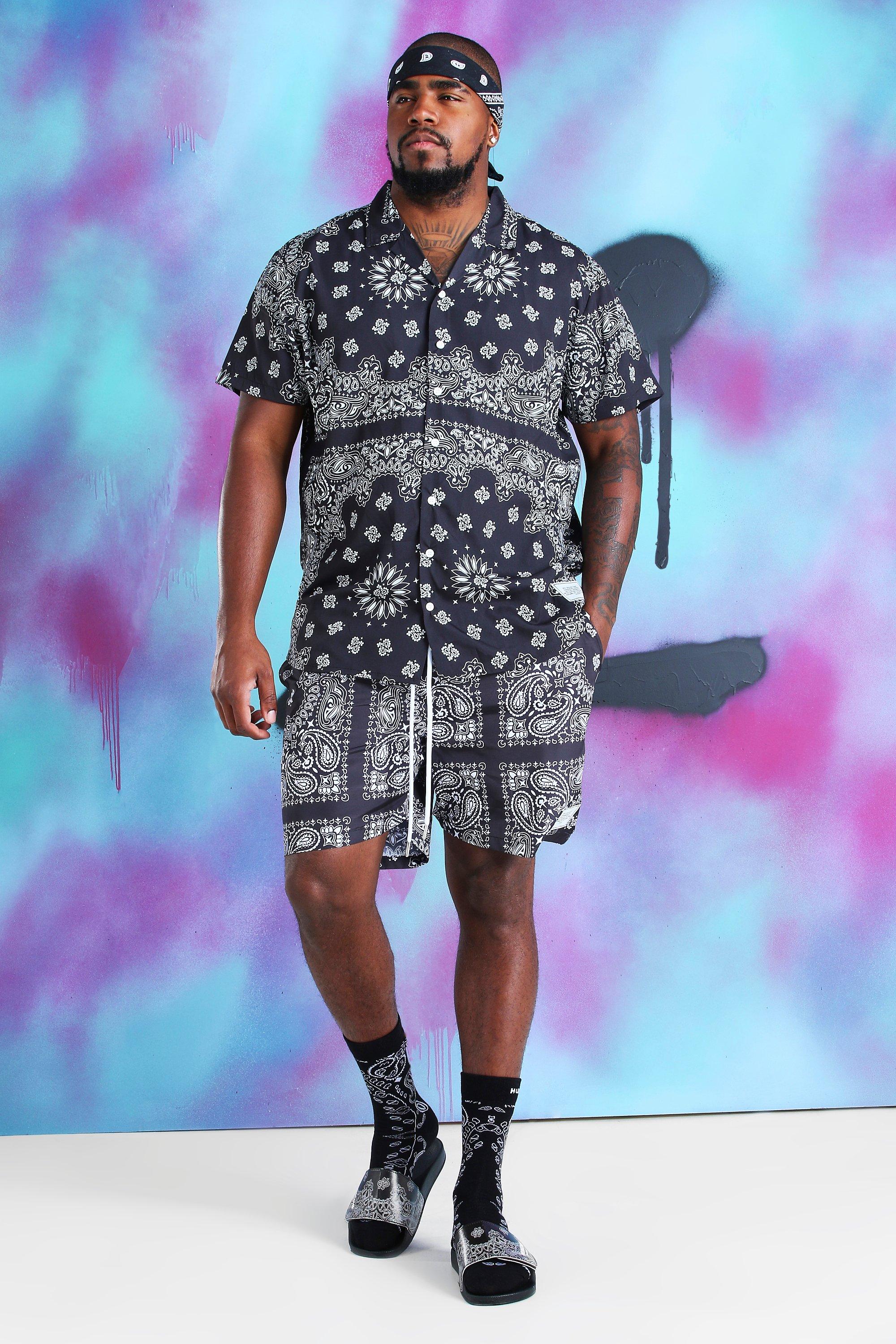 Quavo Bandana Print Shirt And Short Set