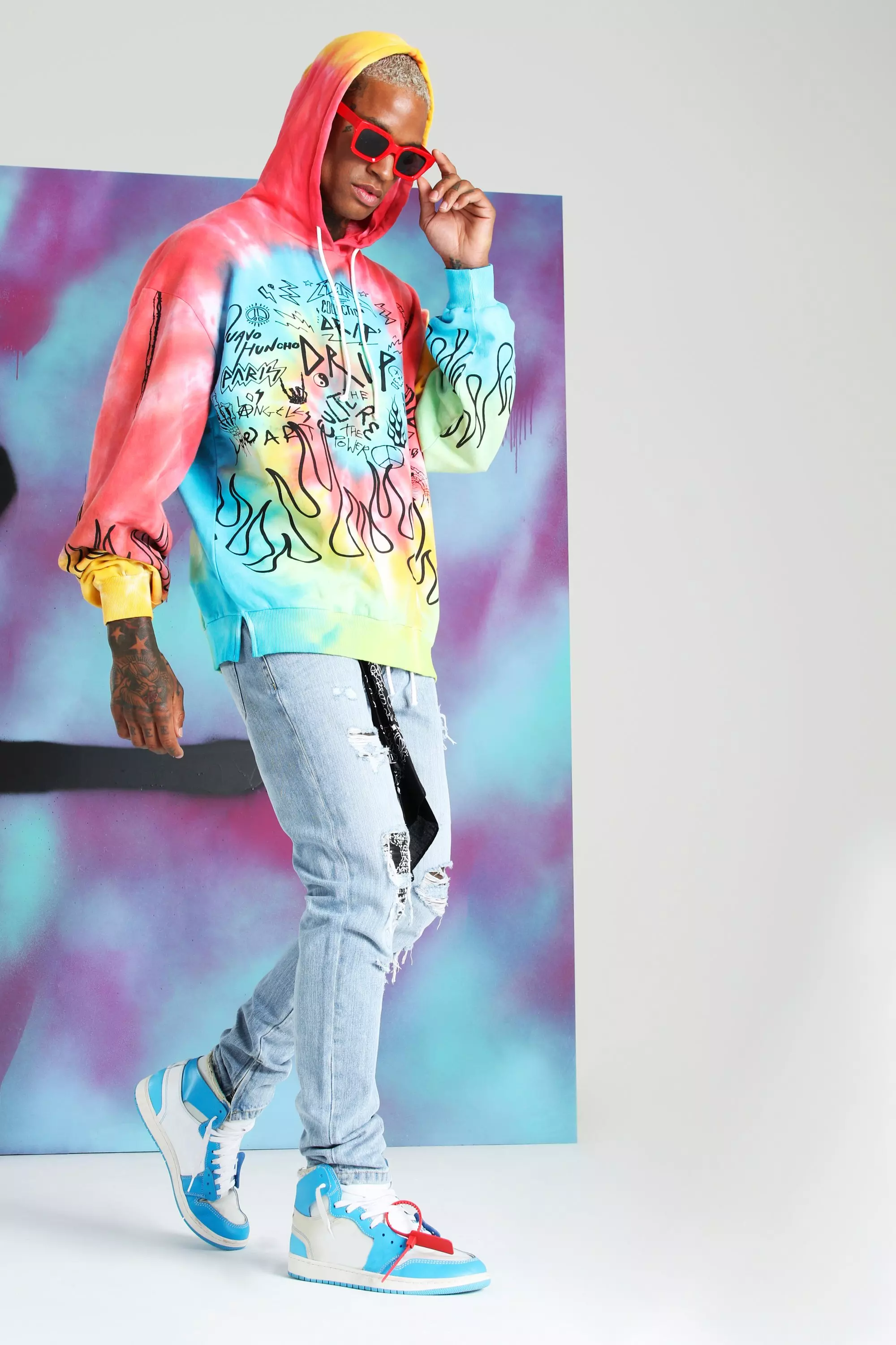 【KOOLOSET】Pigment Waffle Over Sweatshirt Pigment Dyed Cozy Campfire Round Hem Sweatshirt · Filly Flair