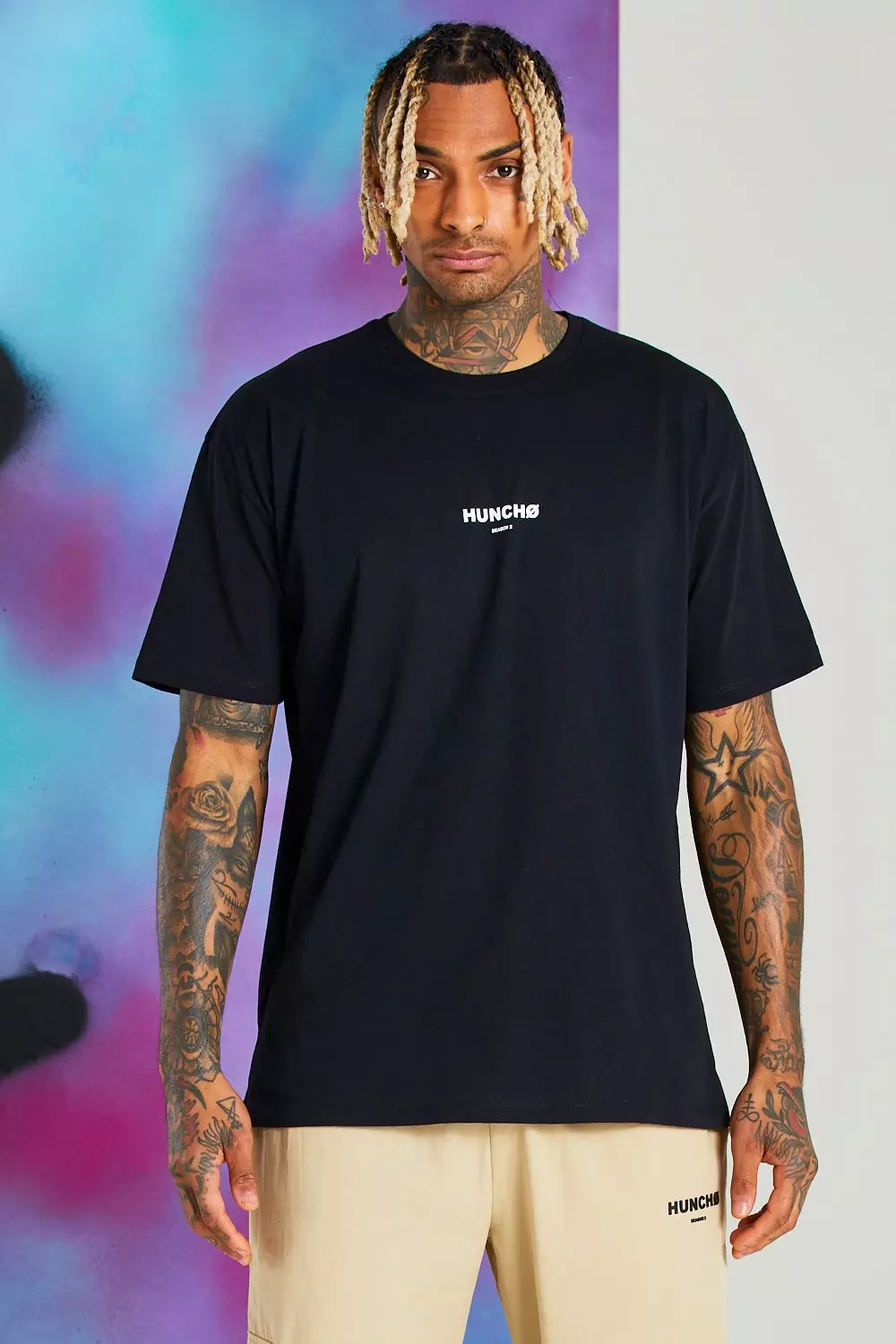 Quavo Oversized Back Hand Print T-Shirt | boohooMAN USA