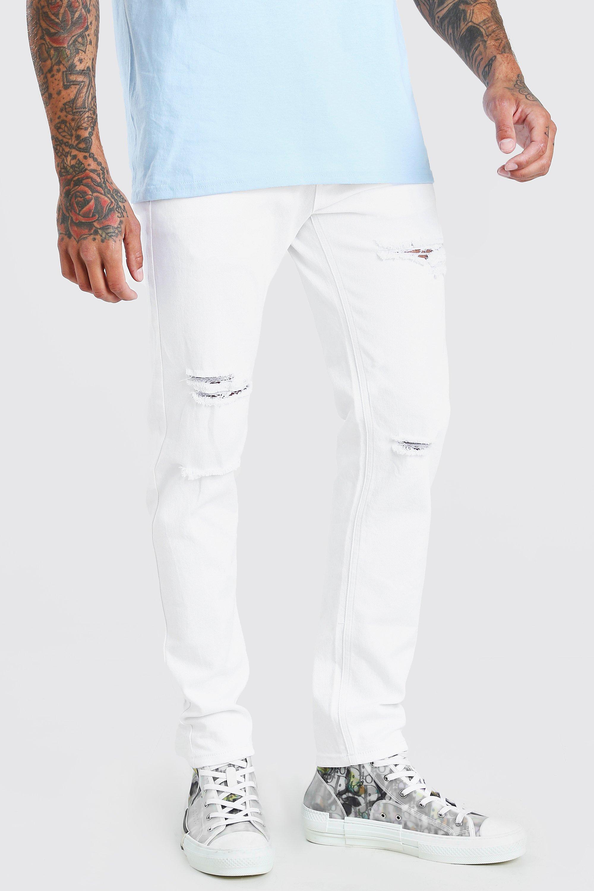 boohooman white jeans