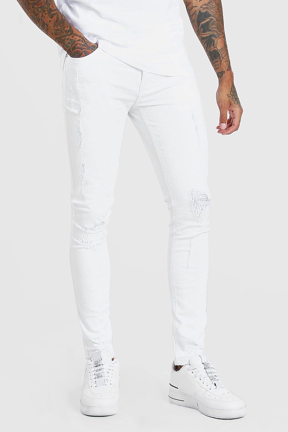 boohooman white jeans