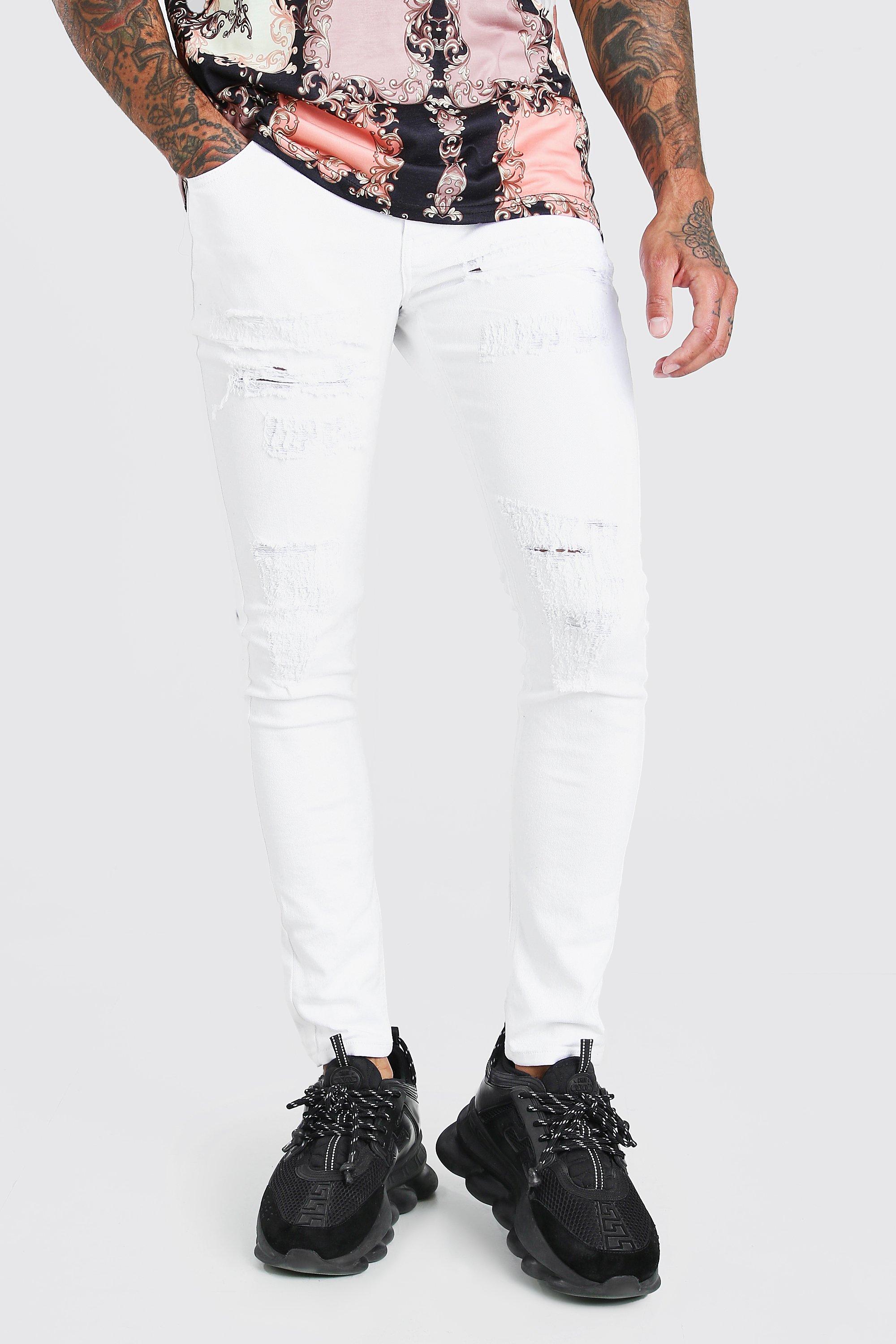 boohooman white jeans