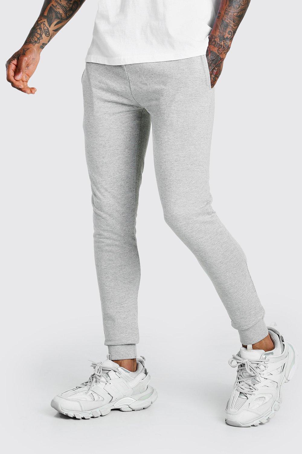 light grey skinny joggers mens