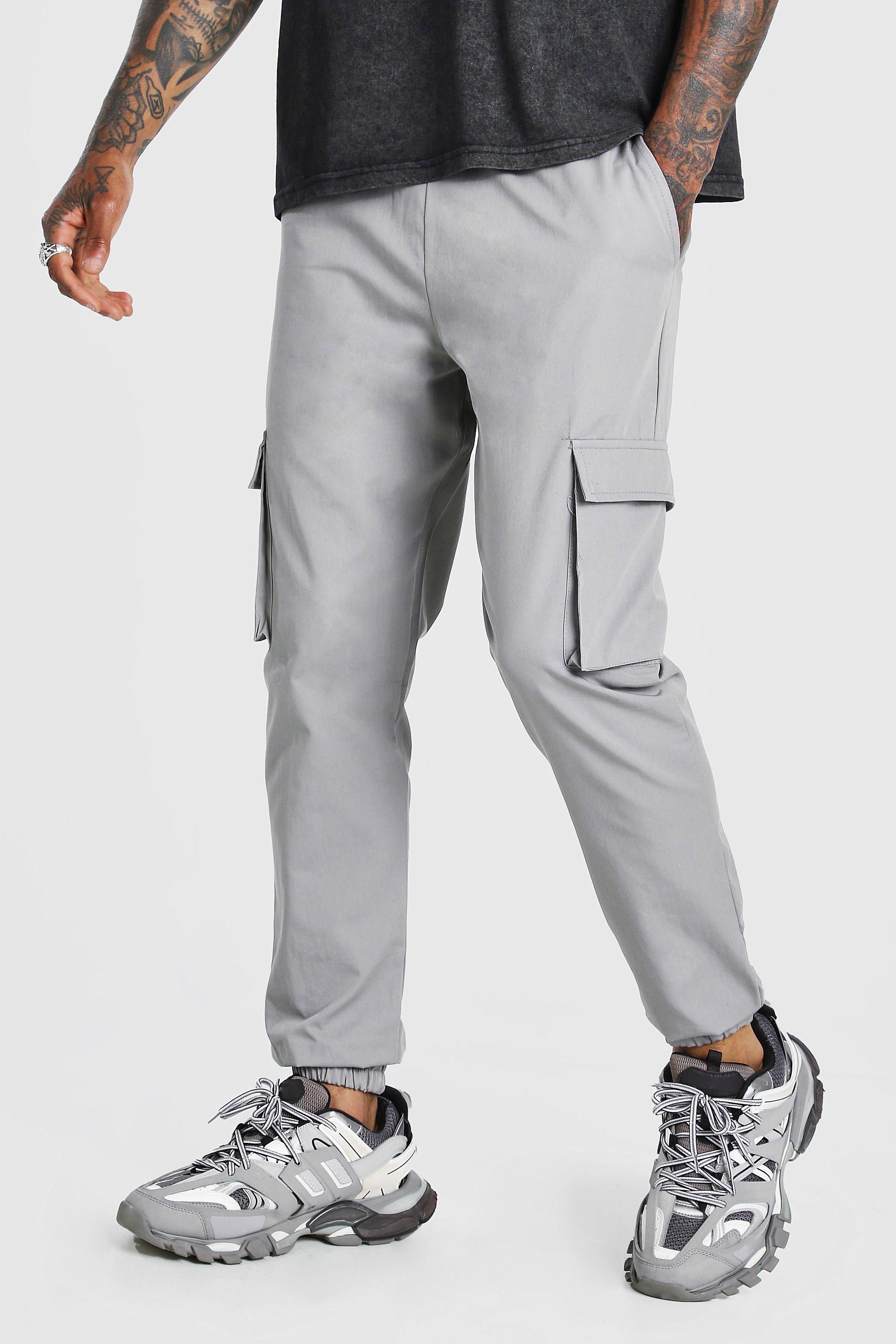 gray cargo joggers