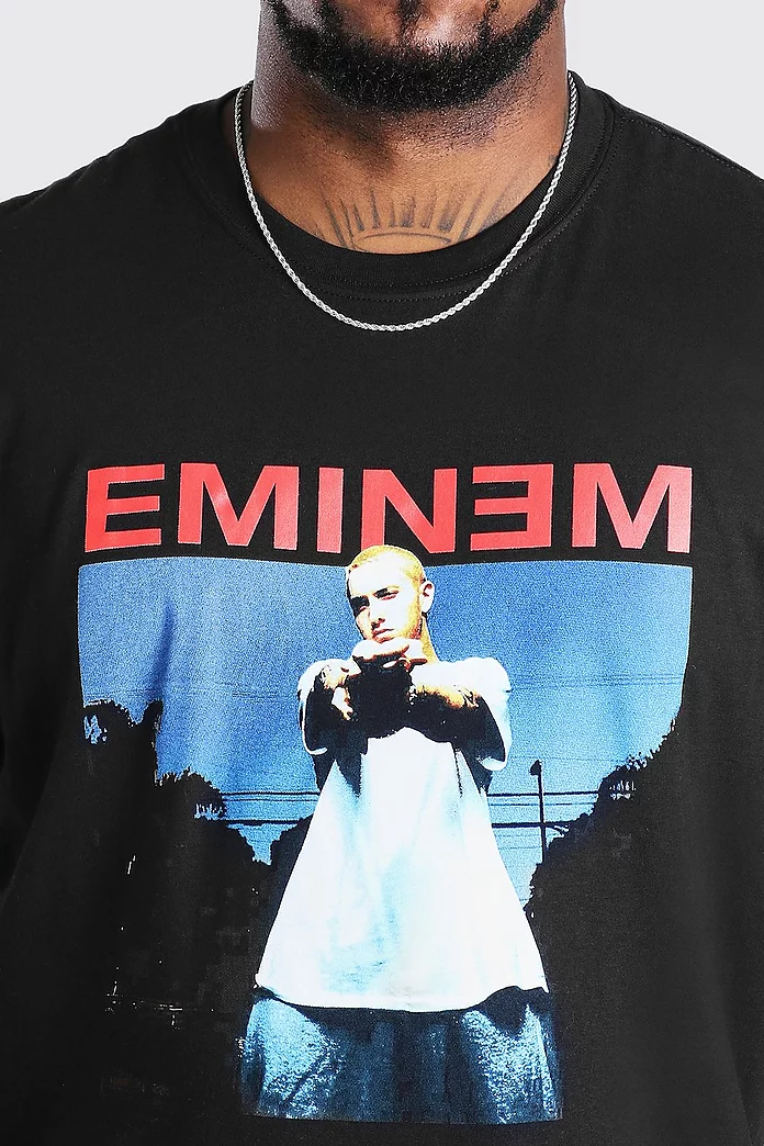 Plus Size Eminem License T-Shirt | boohooMAN UK Plus Size Eminem License T-Shirt | boohooMAN UK