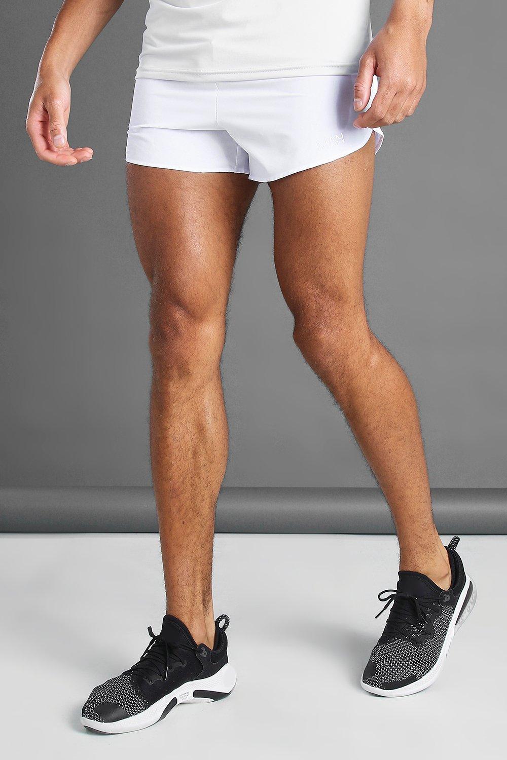 white runner shorts