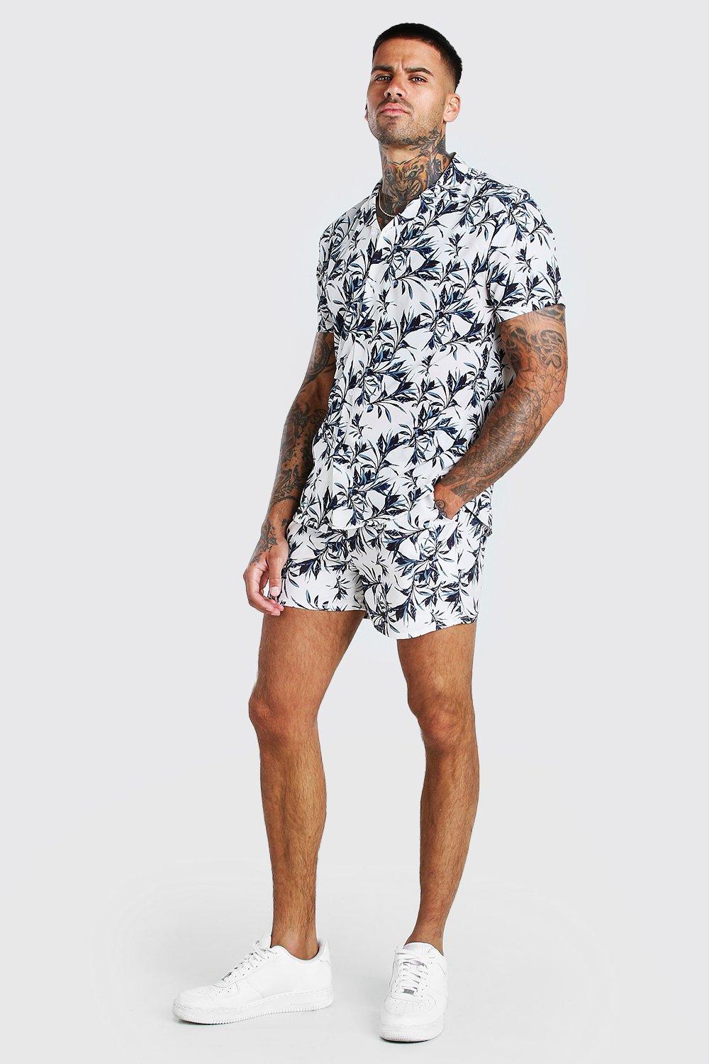 mens matching swim shorts and shirt