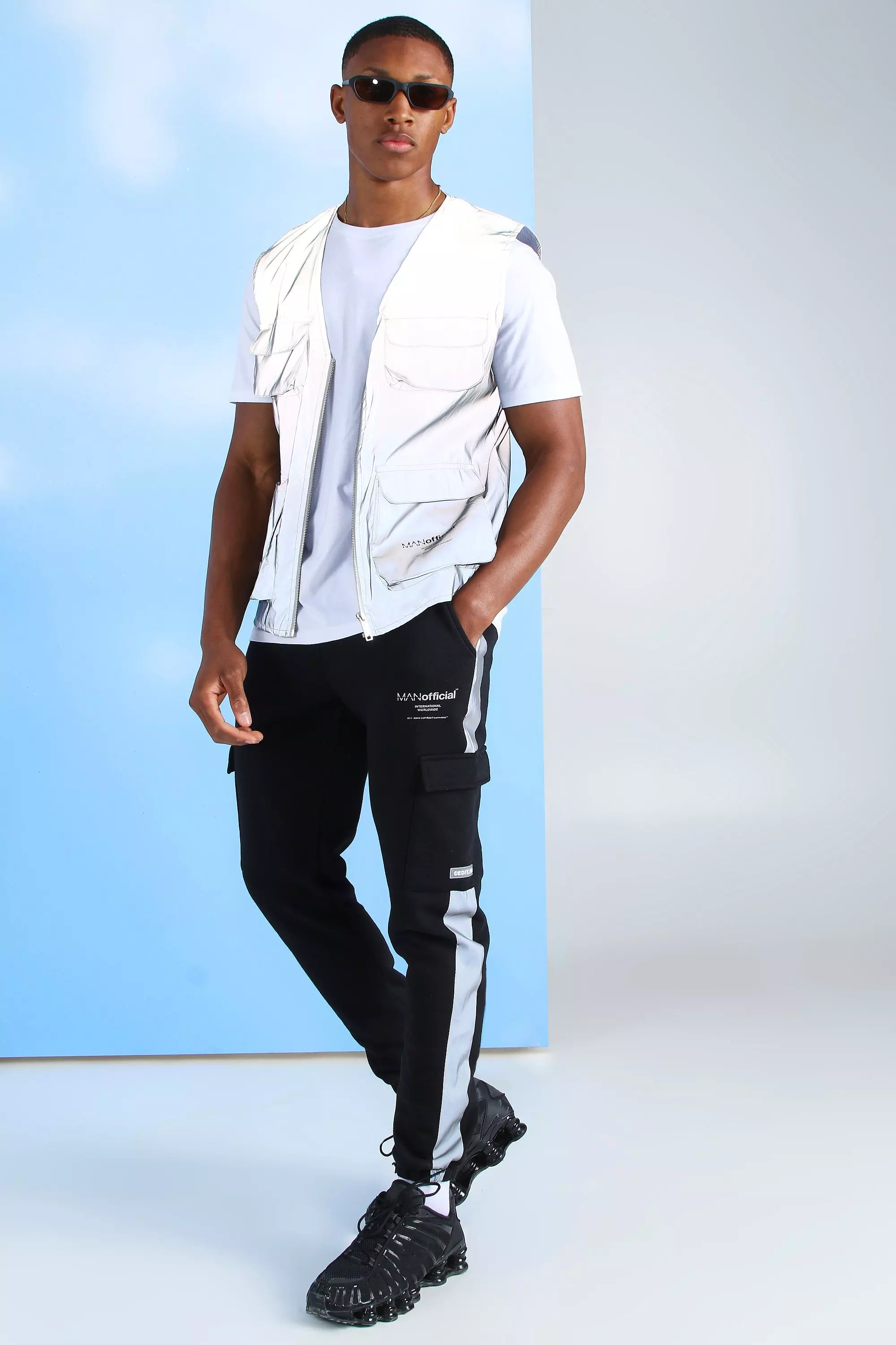 Ensemble fonctionnel reflechissant MAN Official boohooMAN FR