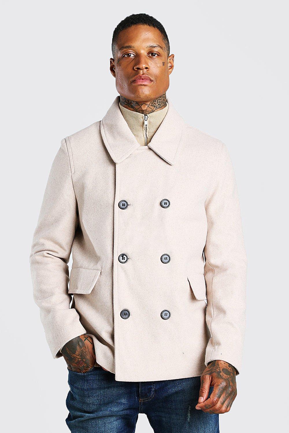 Cream on sale peacoat mens