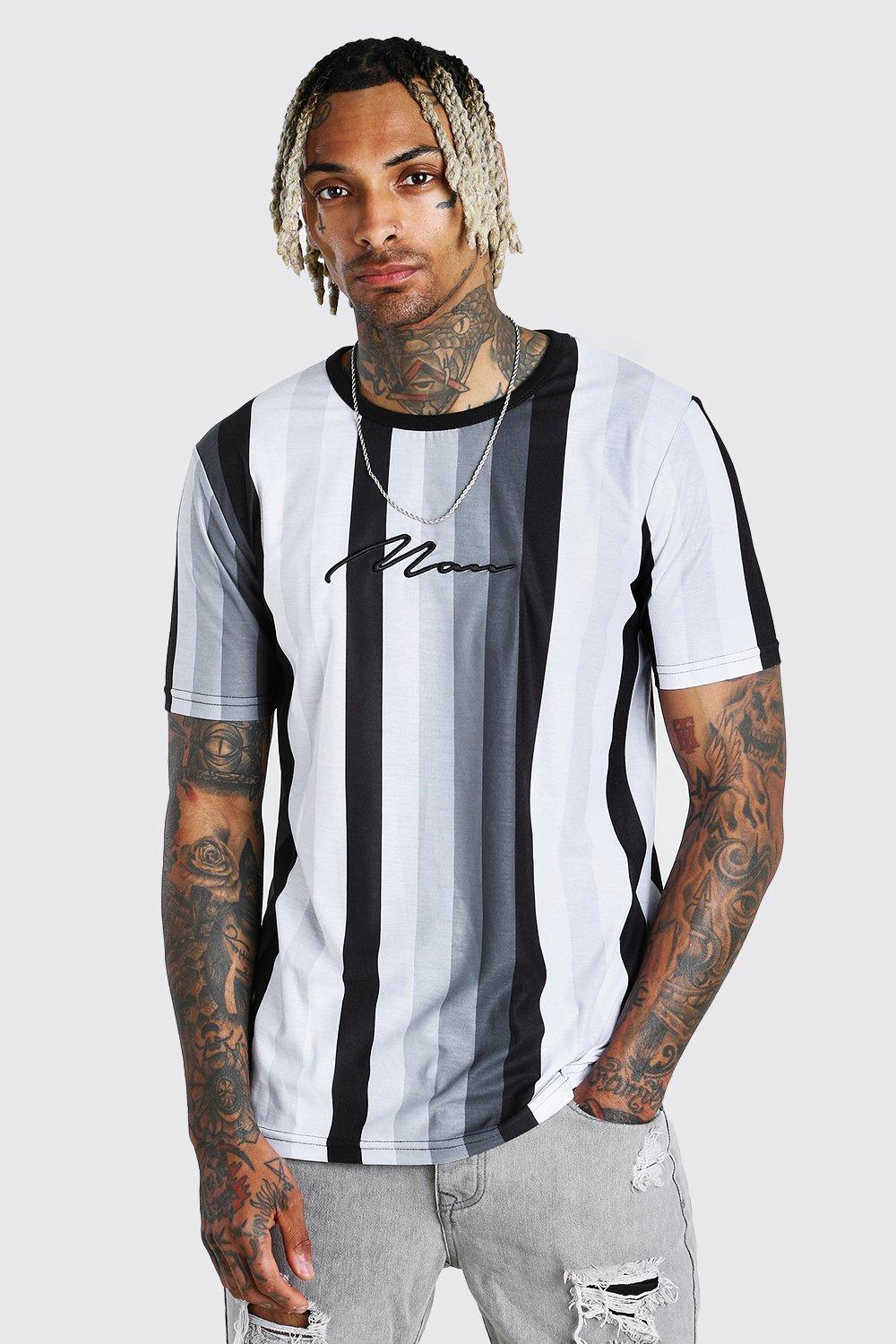 vertical striped t shirt