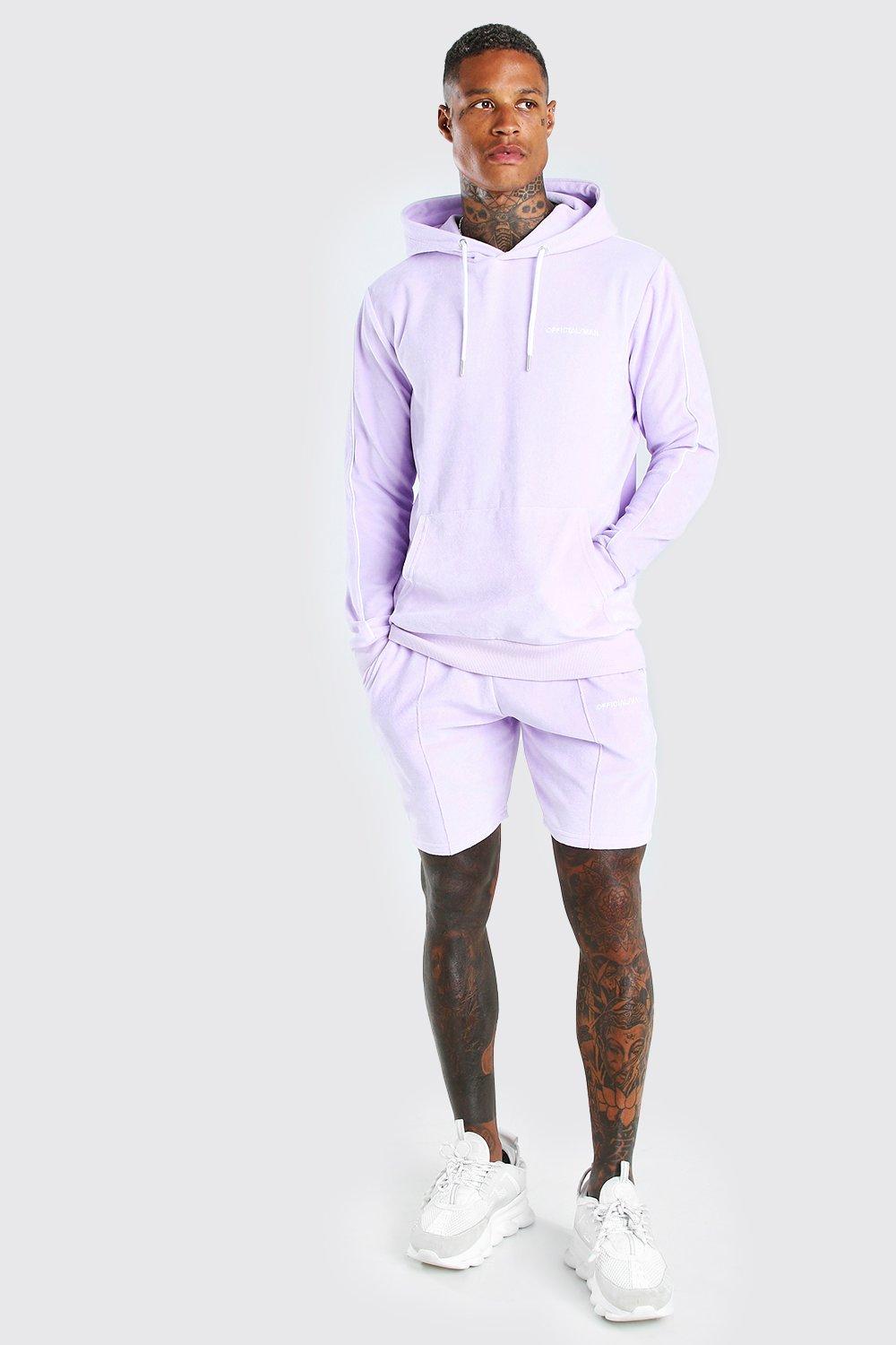 lilac velour tracksuit