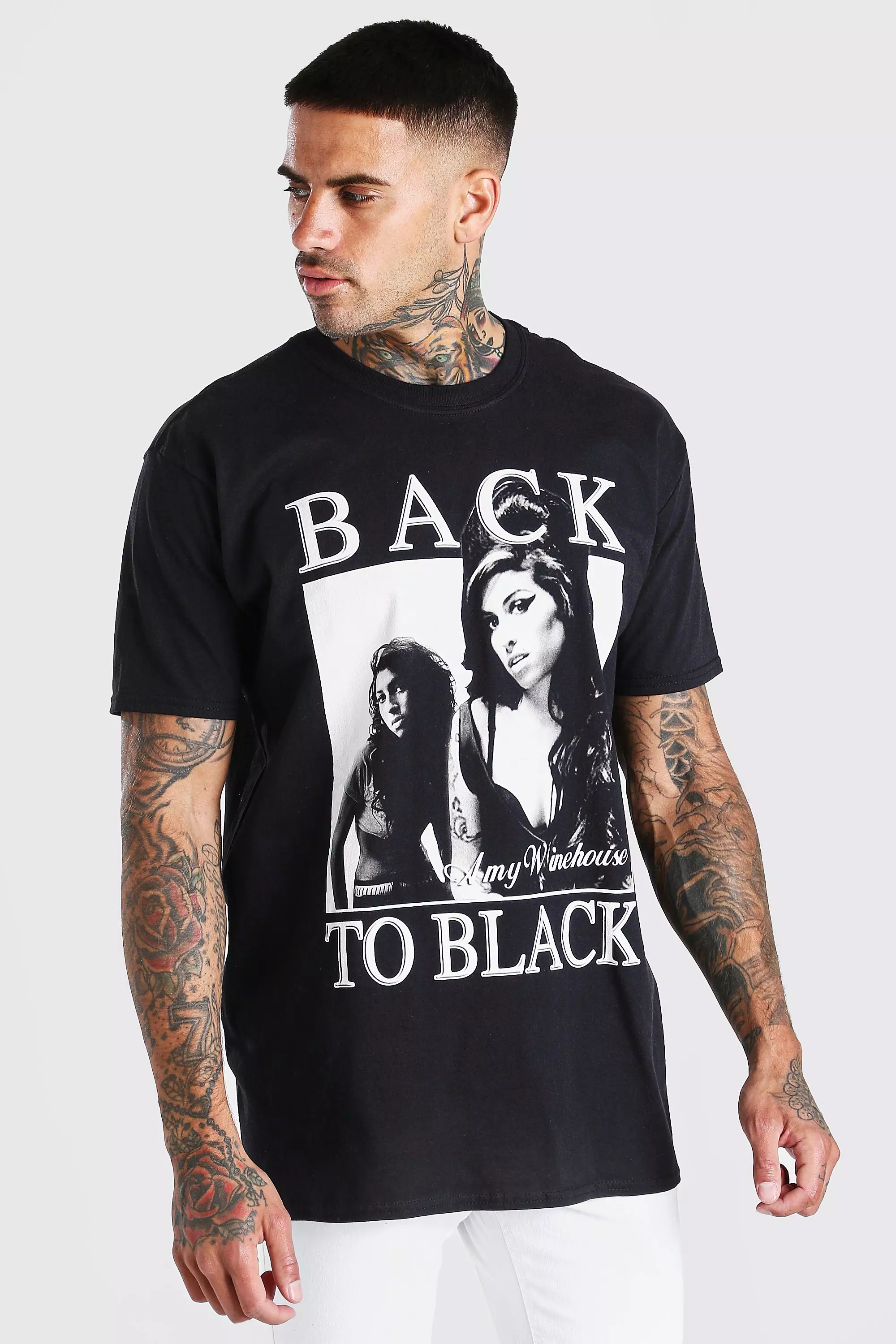 Black Oversized Amy Winehouse License T-Shirt alternative image
