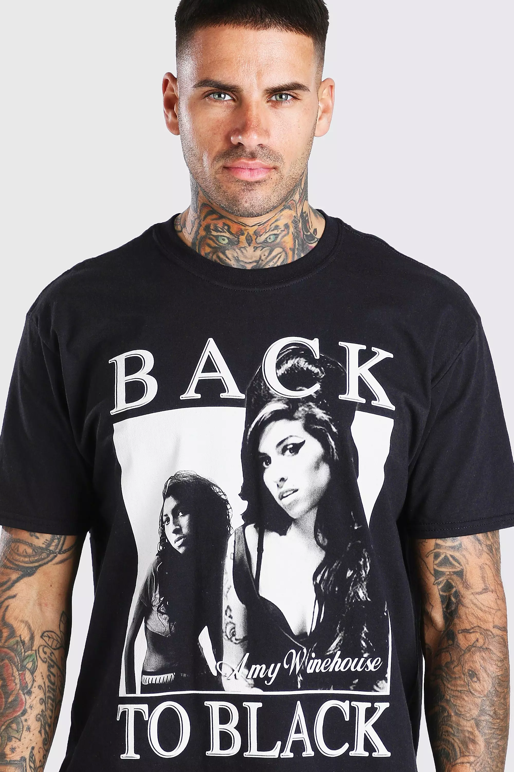 Black Oversized Amy Winehouse License T-Shirt alternative image