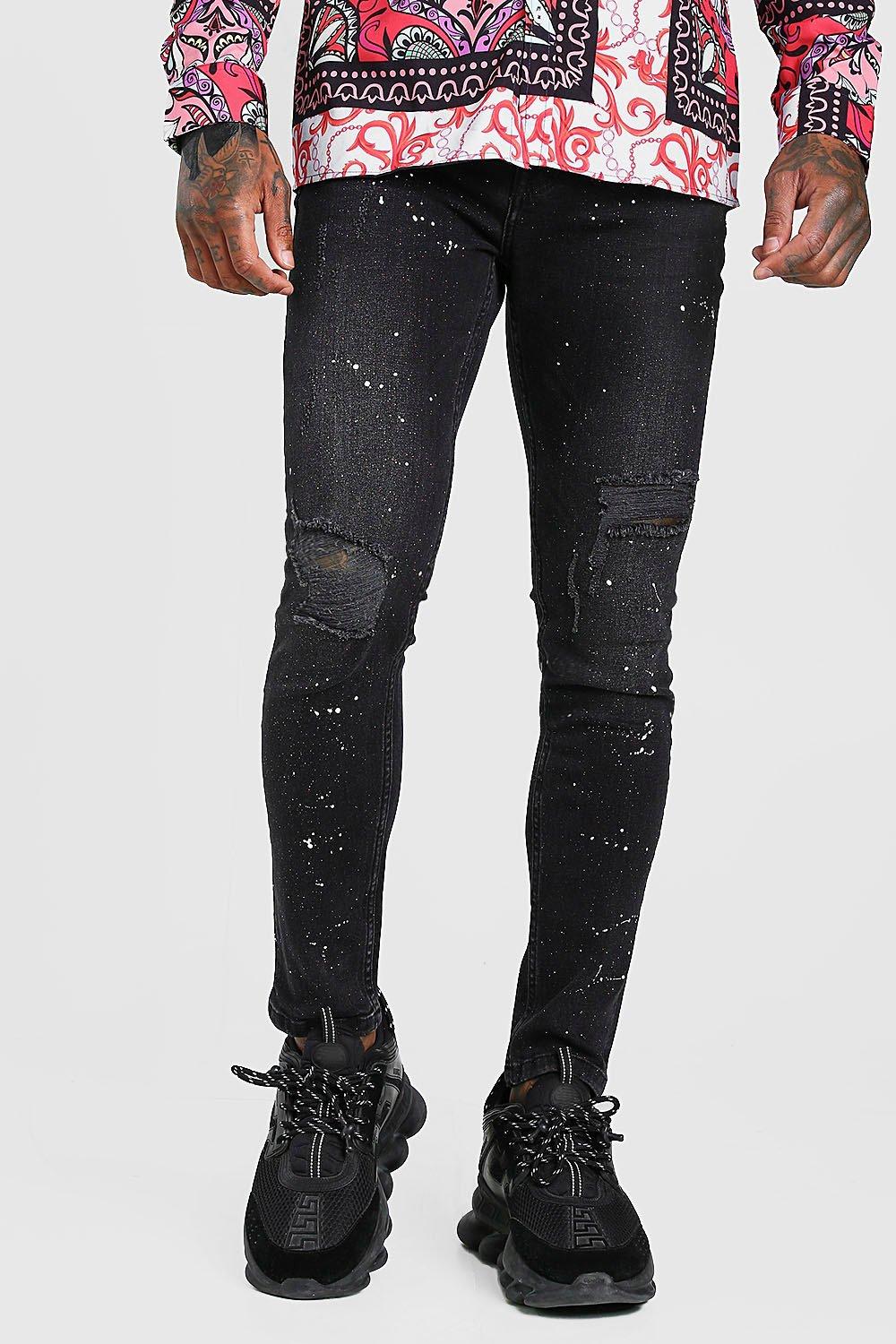 glitter ripped jeans