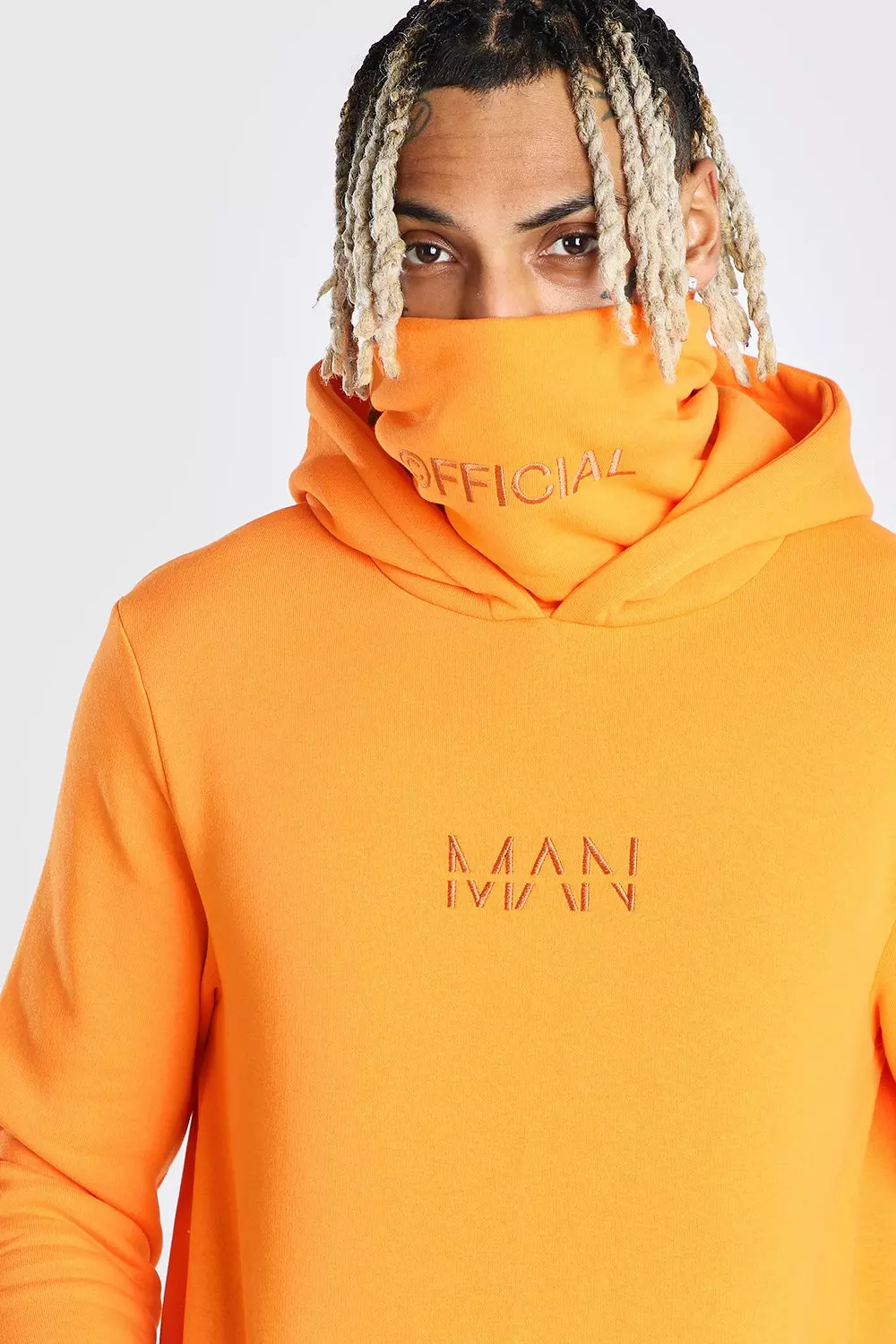 MAN Official Snood Hoodie boohooMAN UK