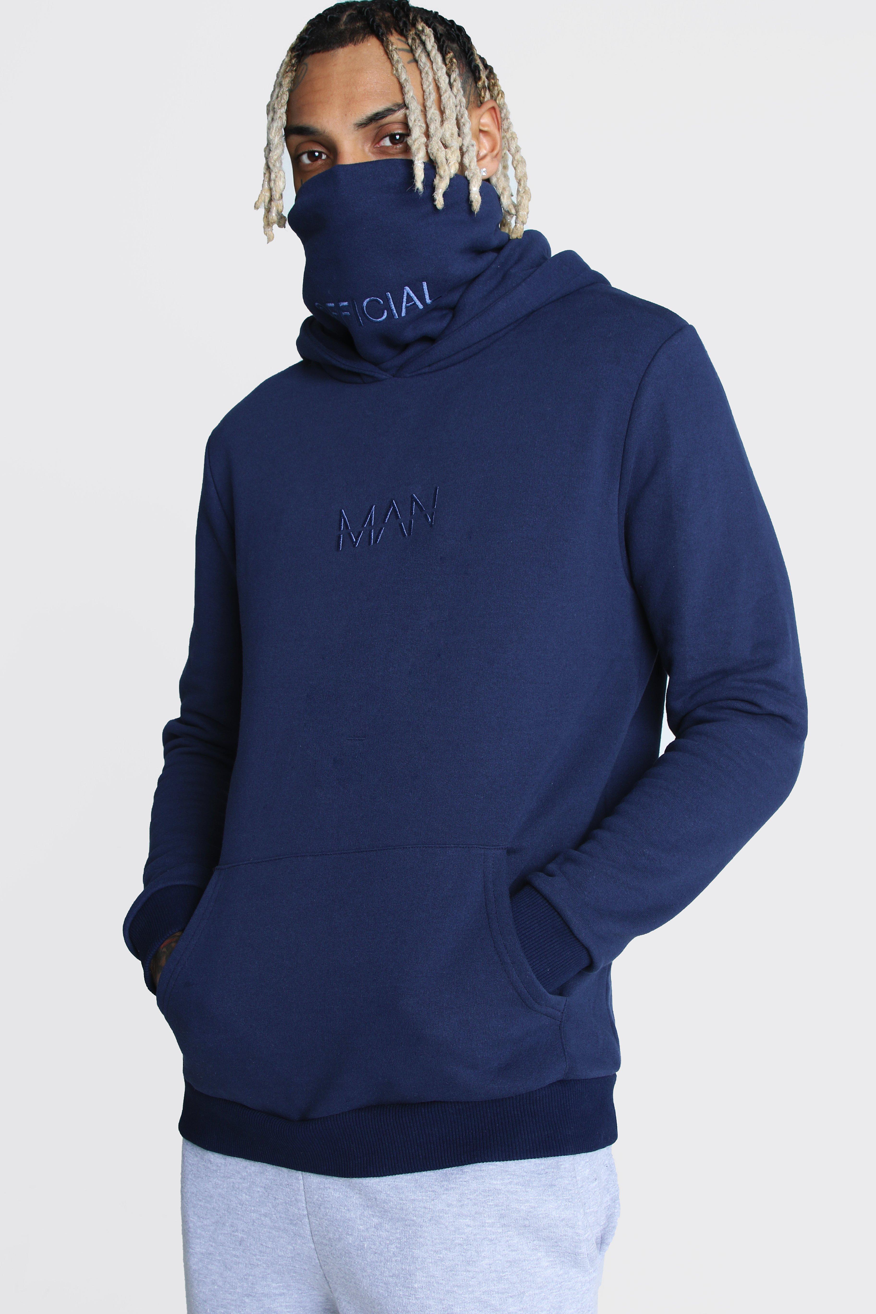 Man Official Snood Hoodie Boohooman Uk