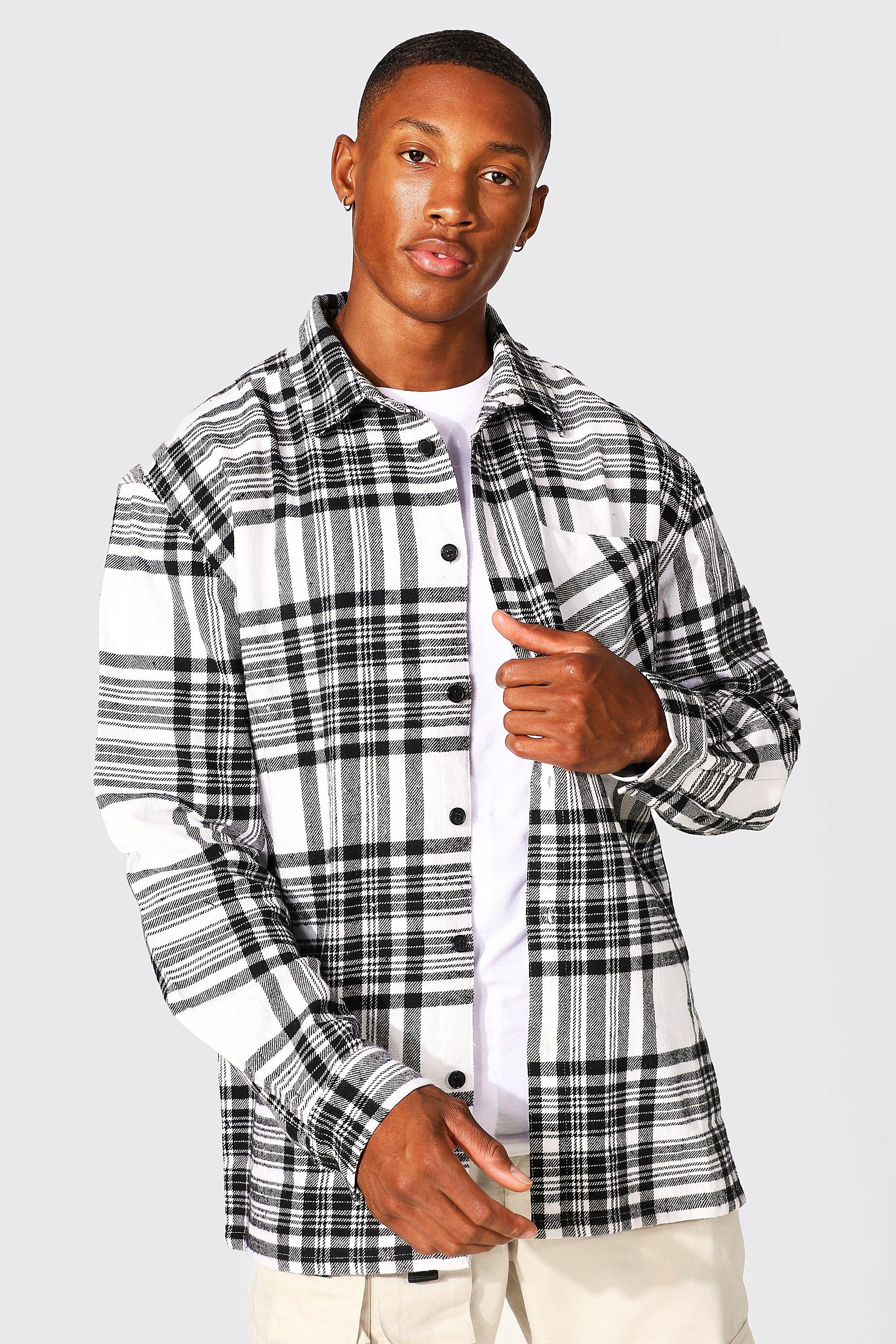 Oversized Flannel Shirt | boohooMAN USA