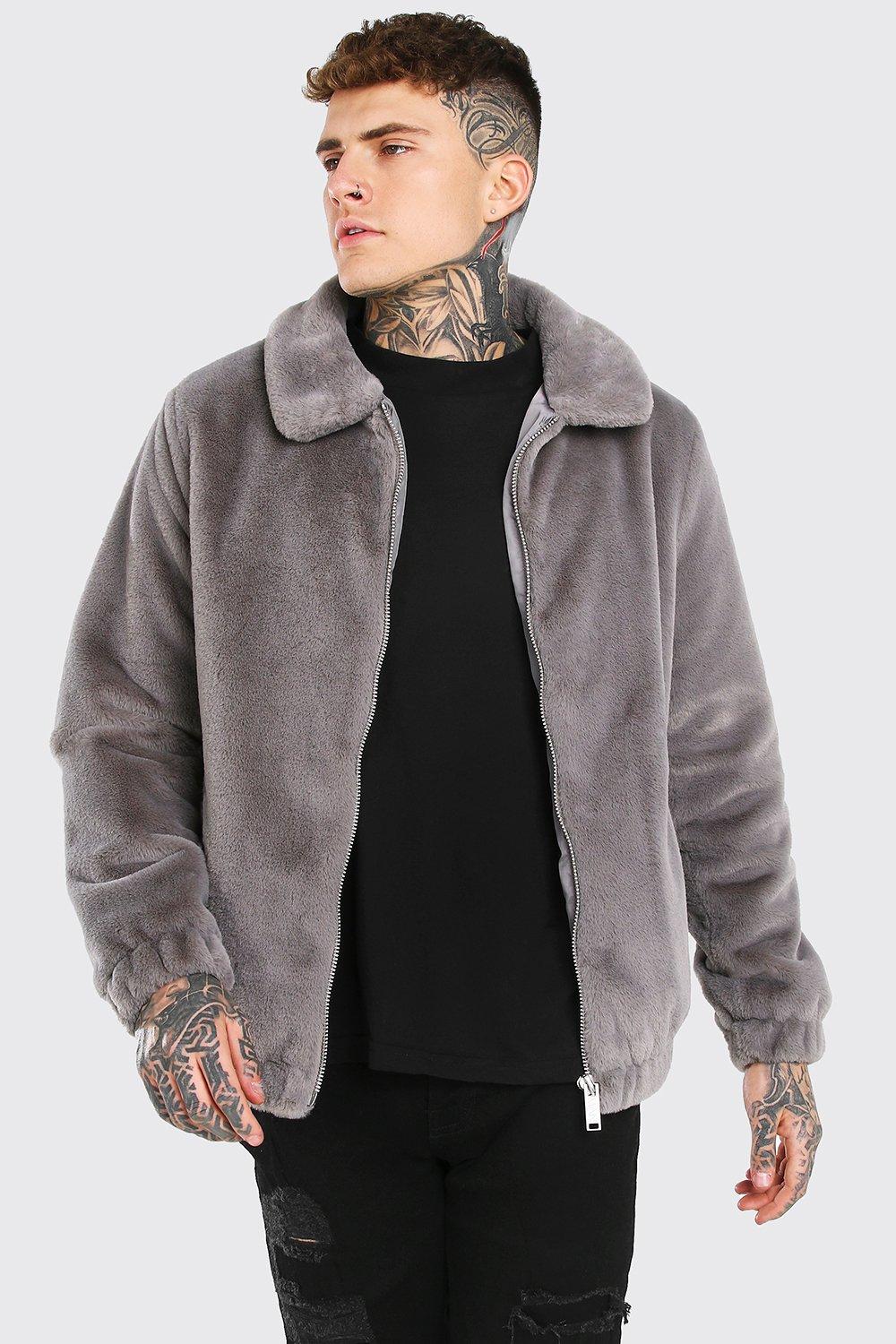 Boohooman on sale fur coat