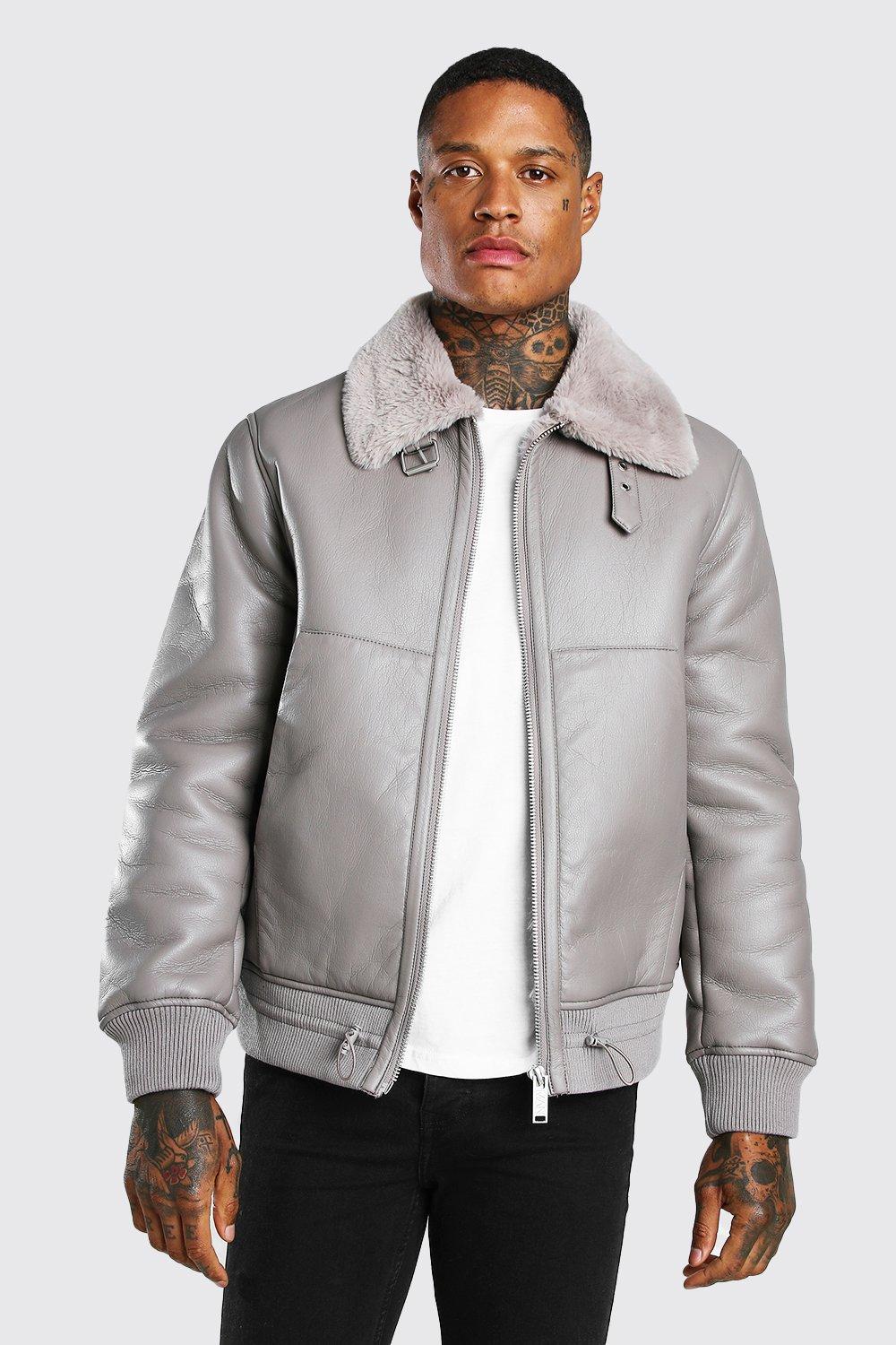 grey aviator jacket