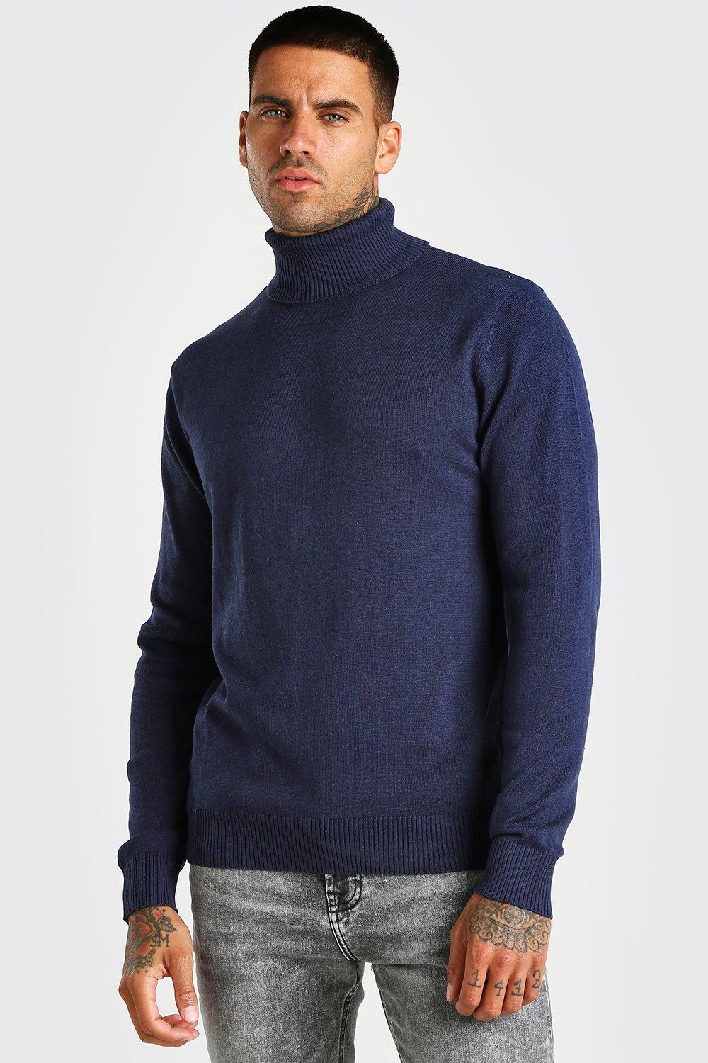 navy turtleneck sweater