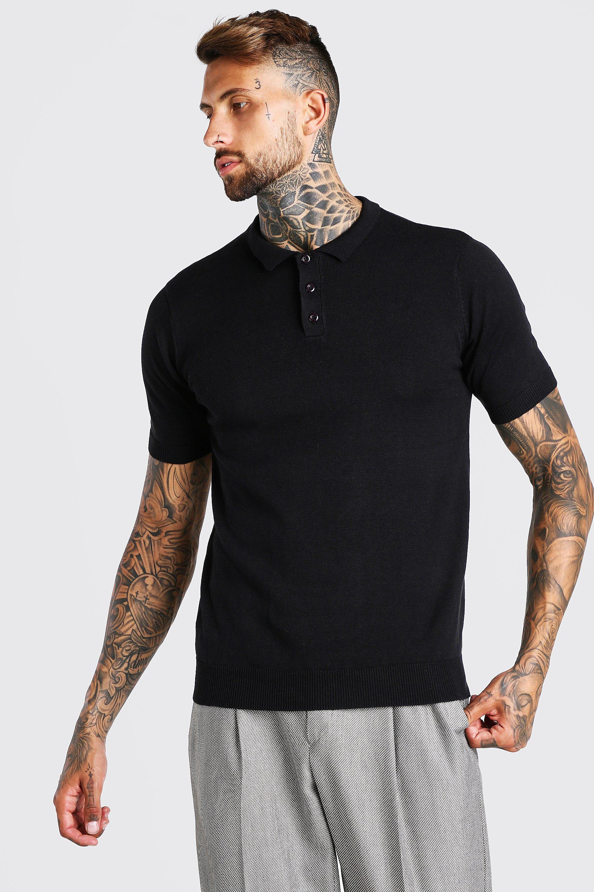 Short Sleeve Knitted Polo Shirt