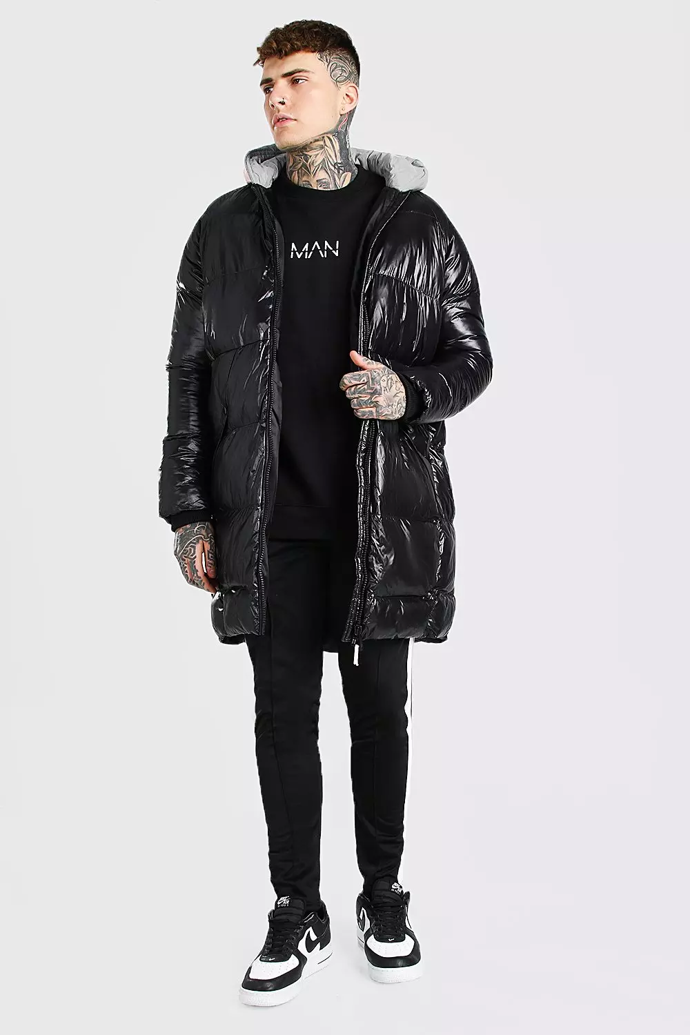Boohooman longline coat online
