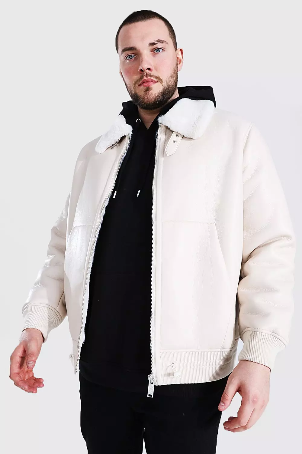 Plus size aviator coat sales