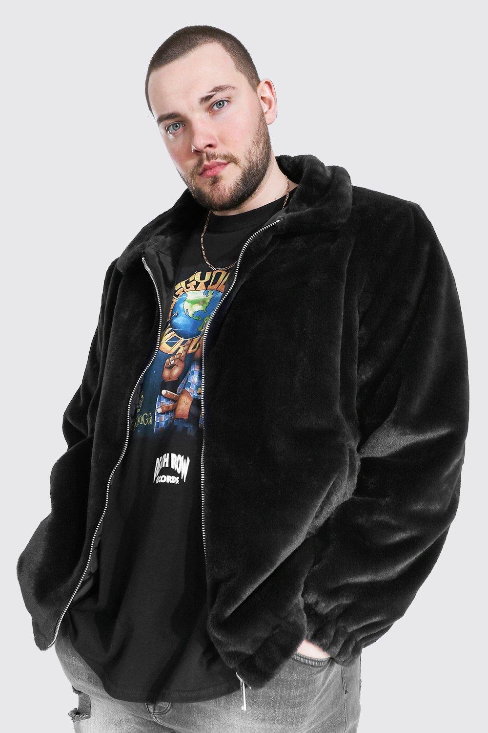 plus size bomber jacket with fur hood