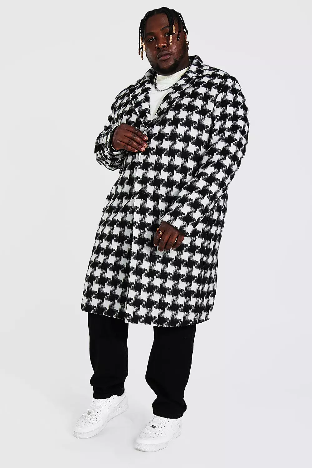 Plus size houndstooth coat hotsell