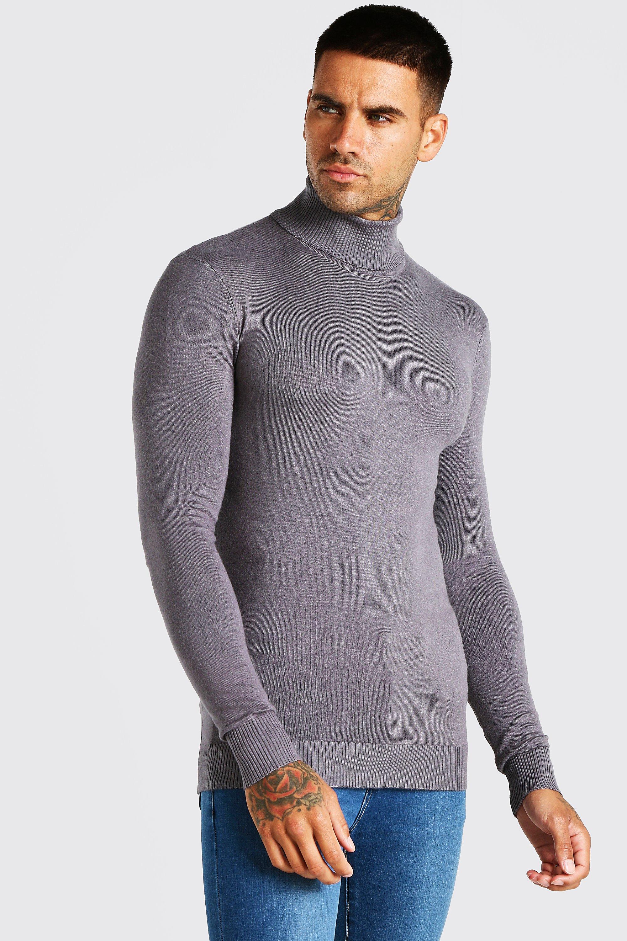 Muscle fit 2025 turtleneck sweater