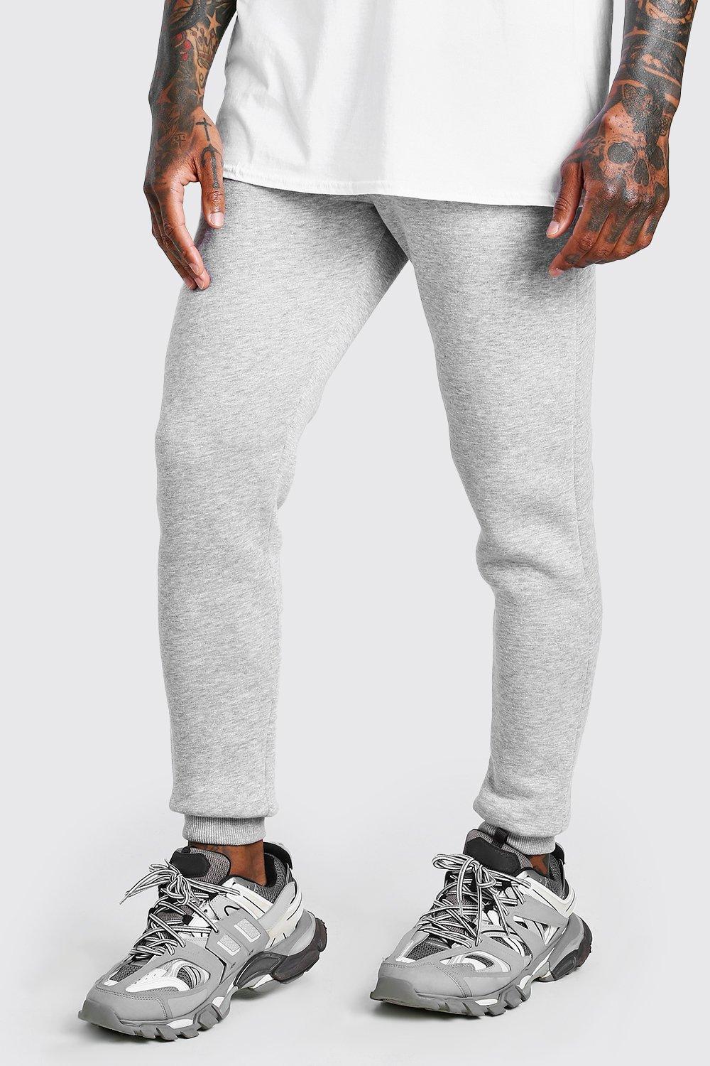 boohooman grey skinny joggers