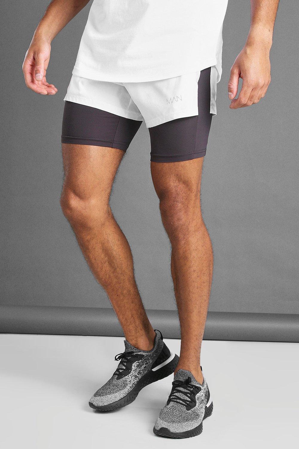 white runner shorts