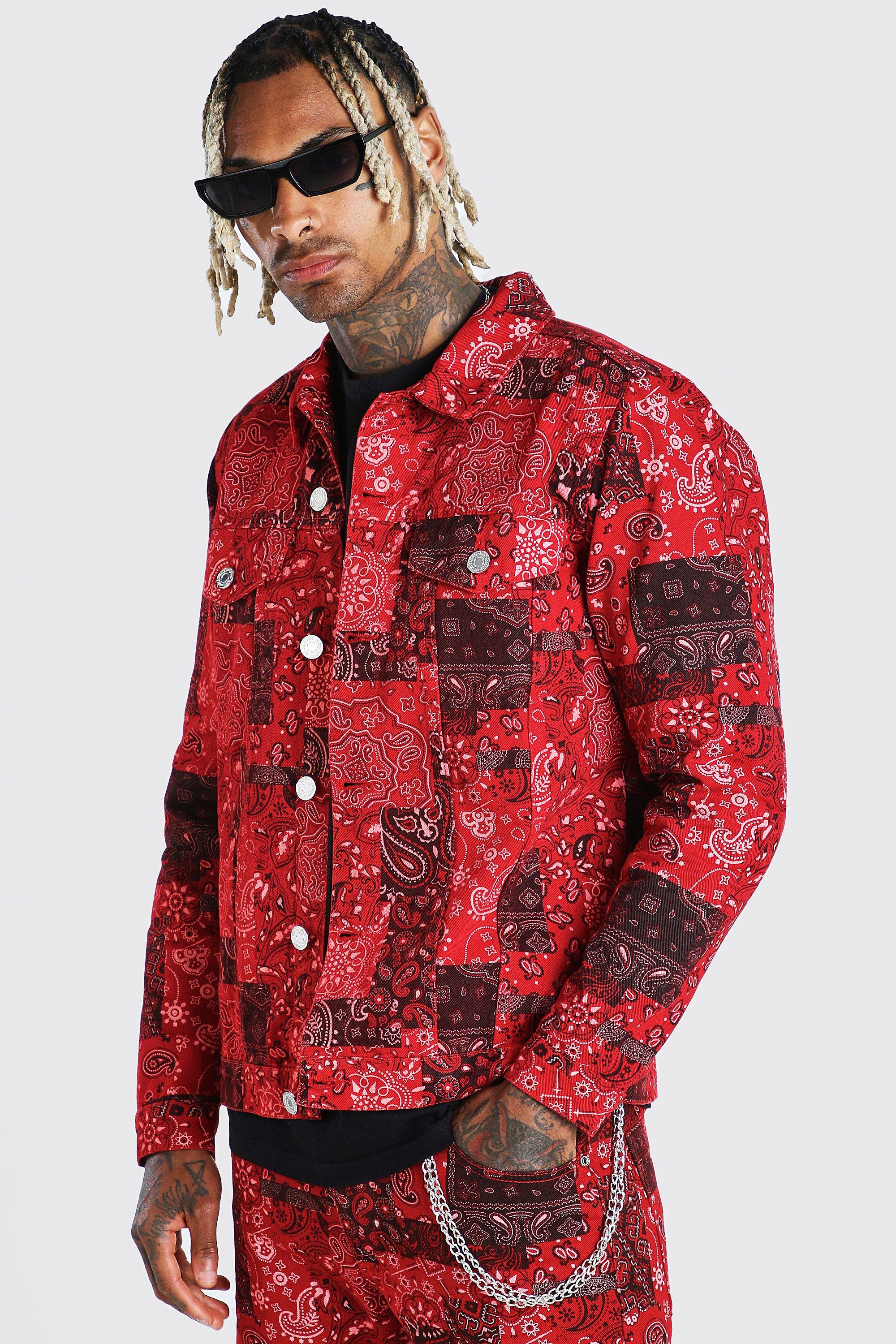 Denim Jacket Red - Favourite USA