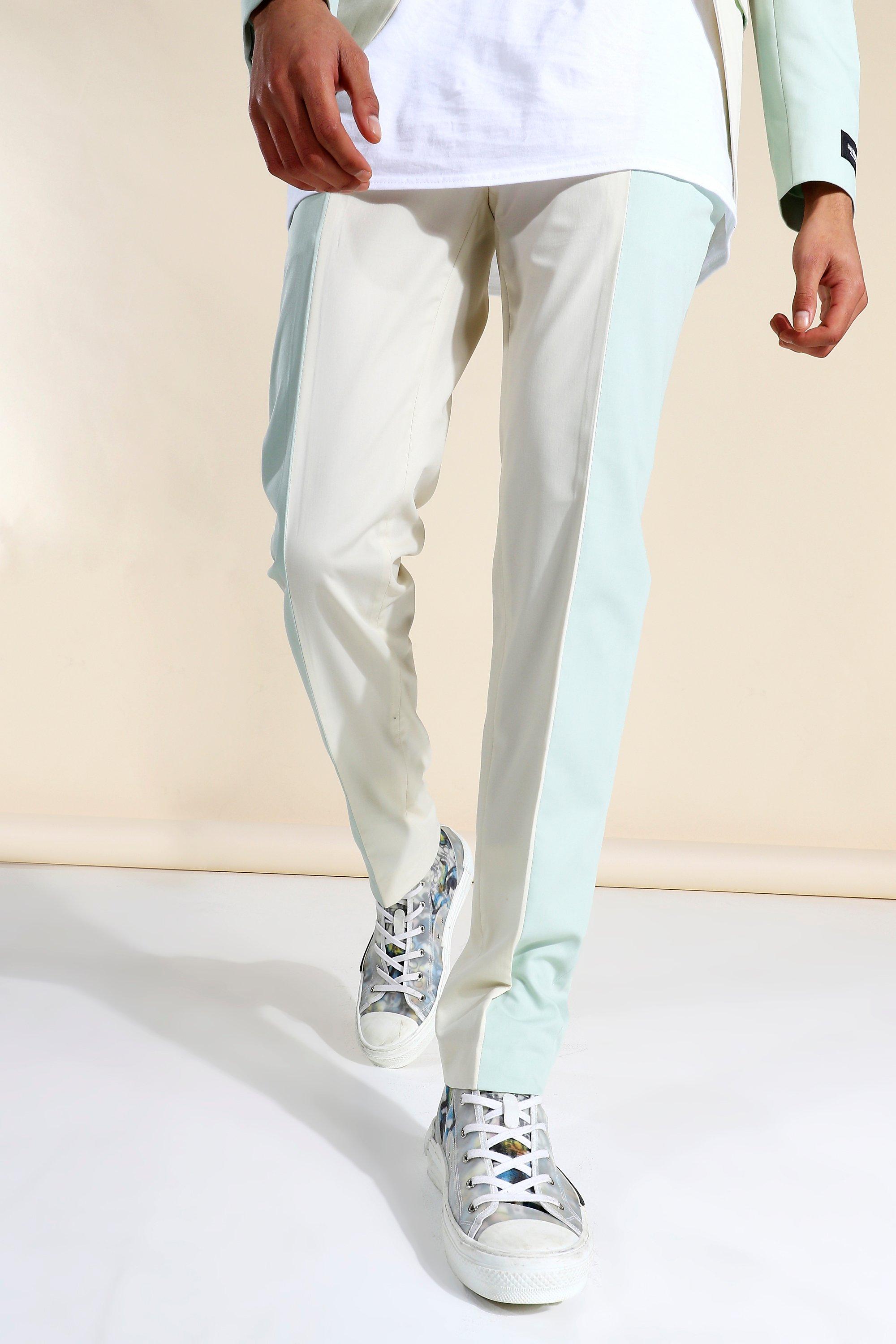 Khaki Skinny Cb Suit Trousers