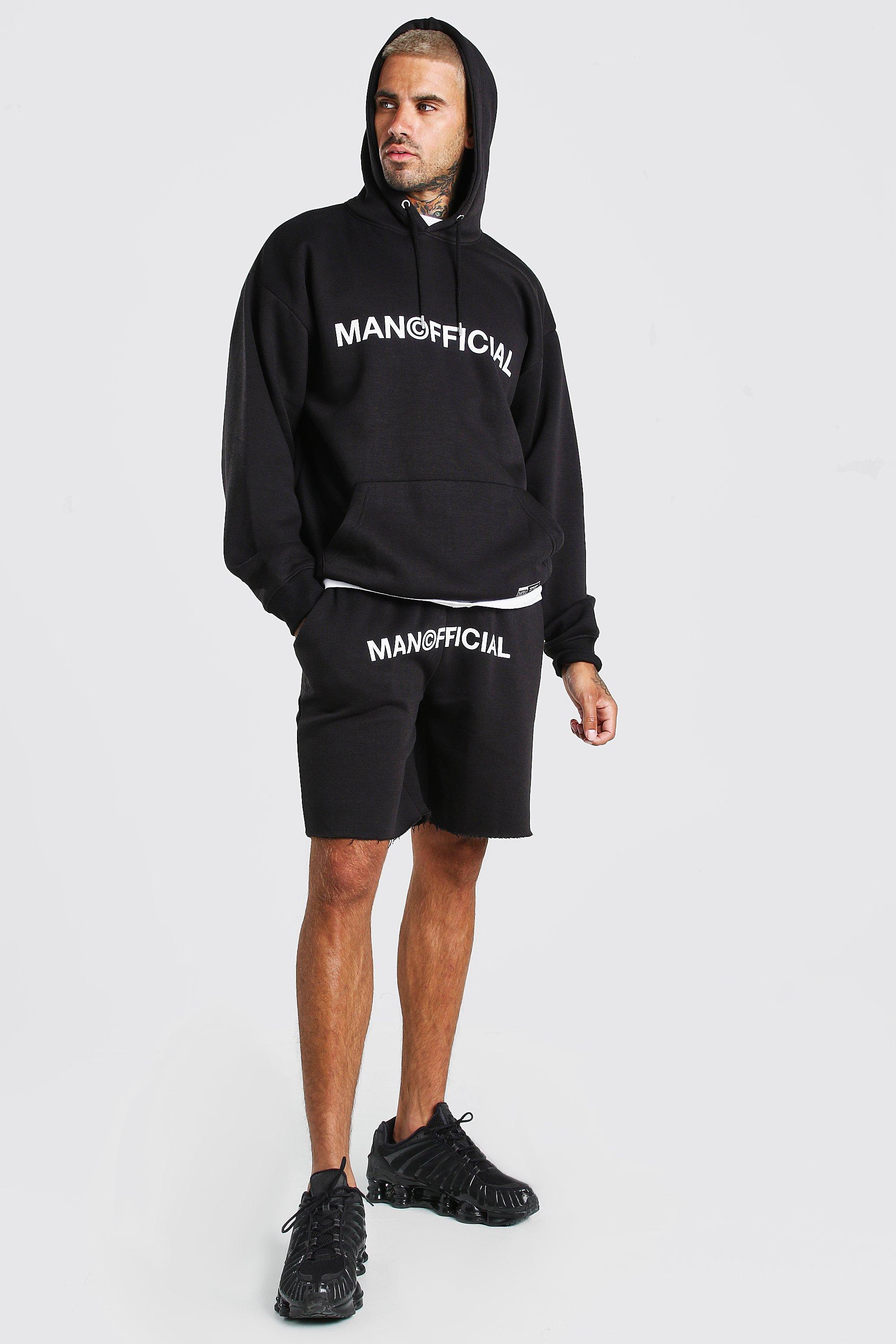 black tracksuit shorts