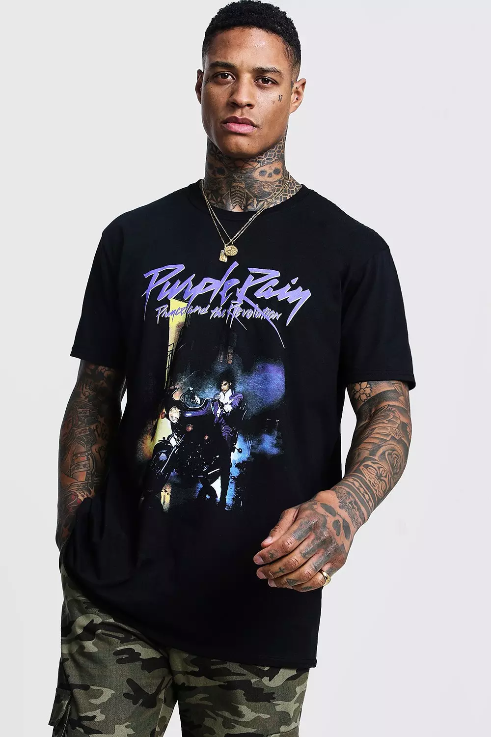 T-Shirt Ufficiale Prince Purple Rain, Nero immagine alternativa