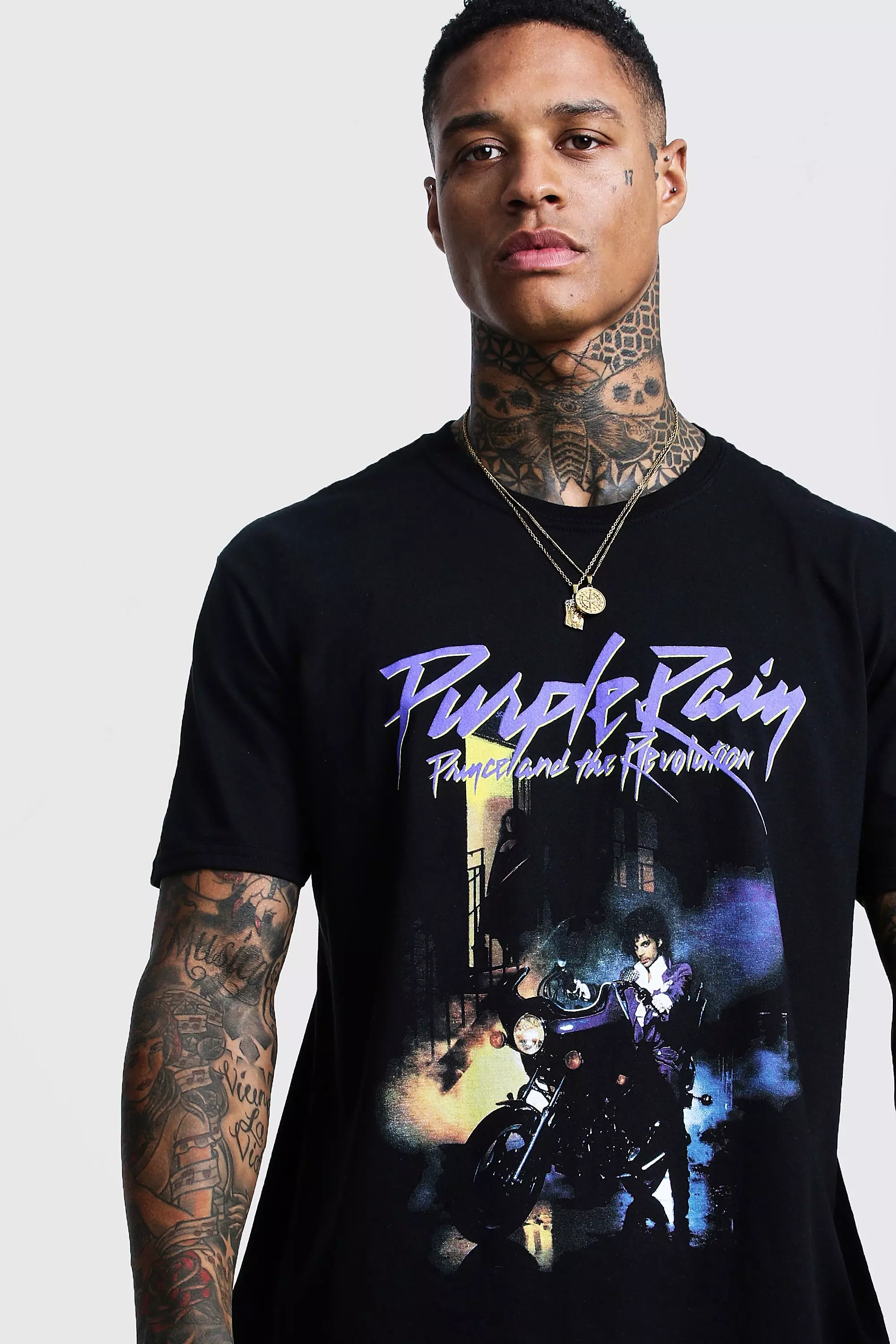 T-Shirt Ufficiale Prince Purple Rain, Nero immagine alternativa