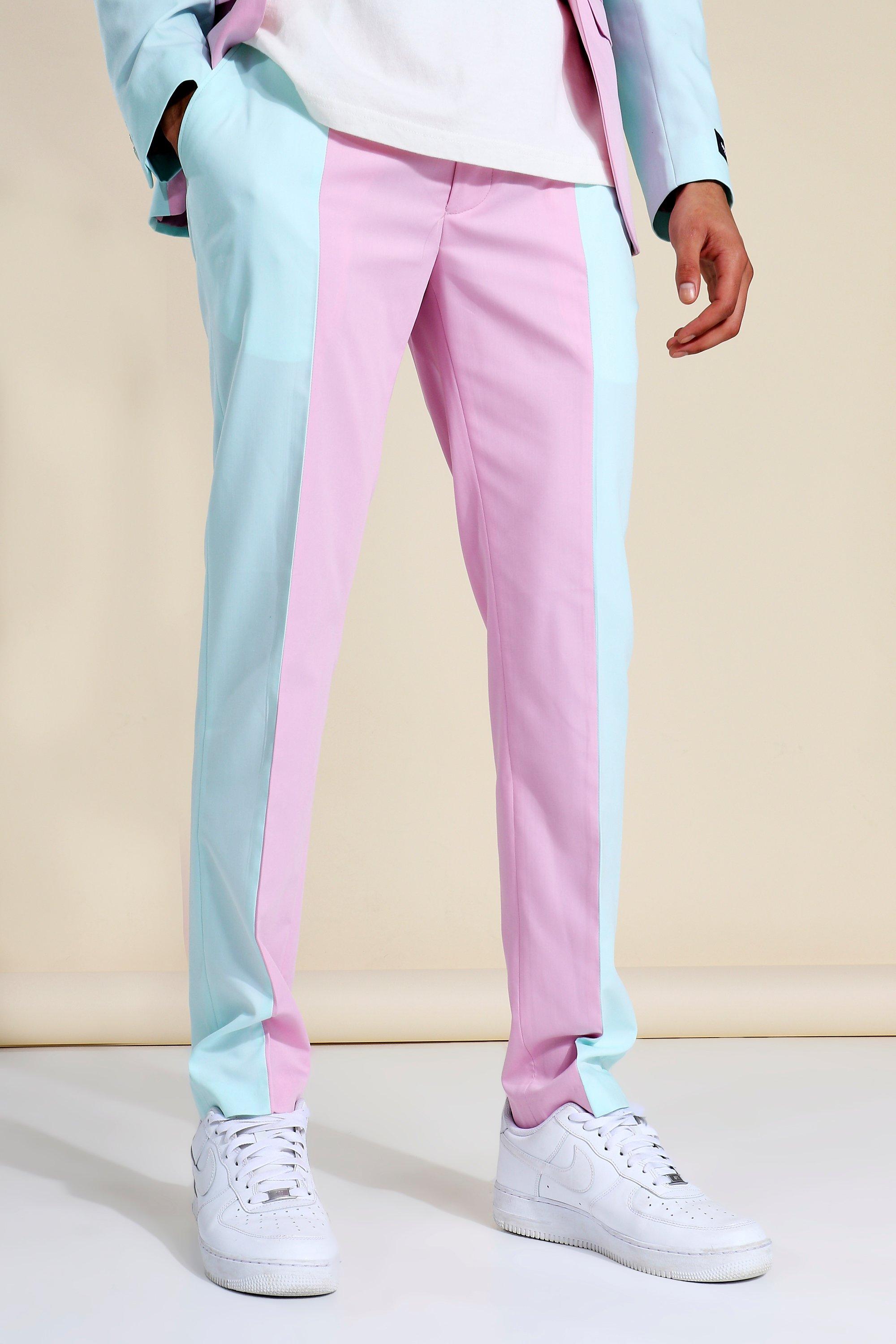 Pastel colour block joggers hot sale