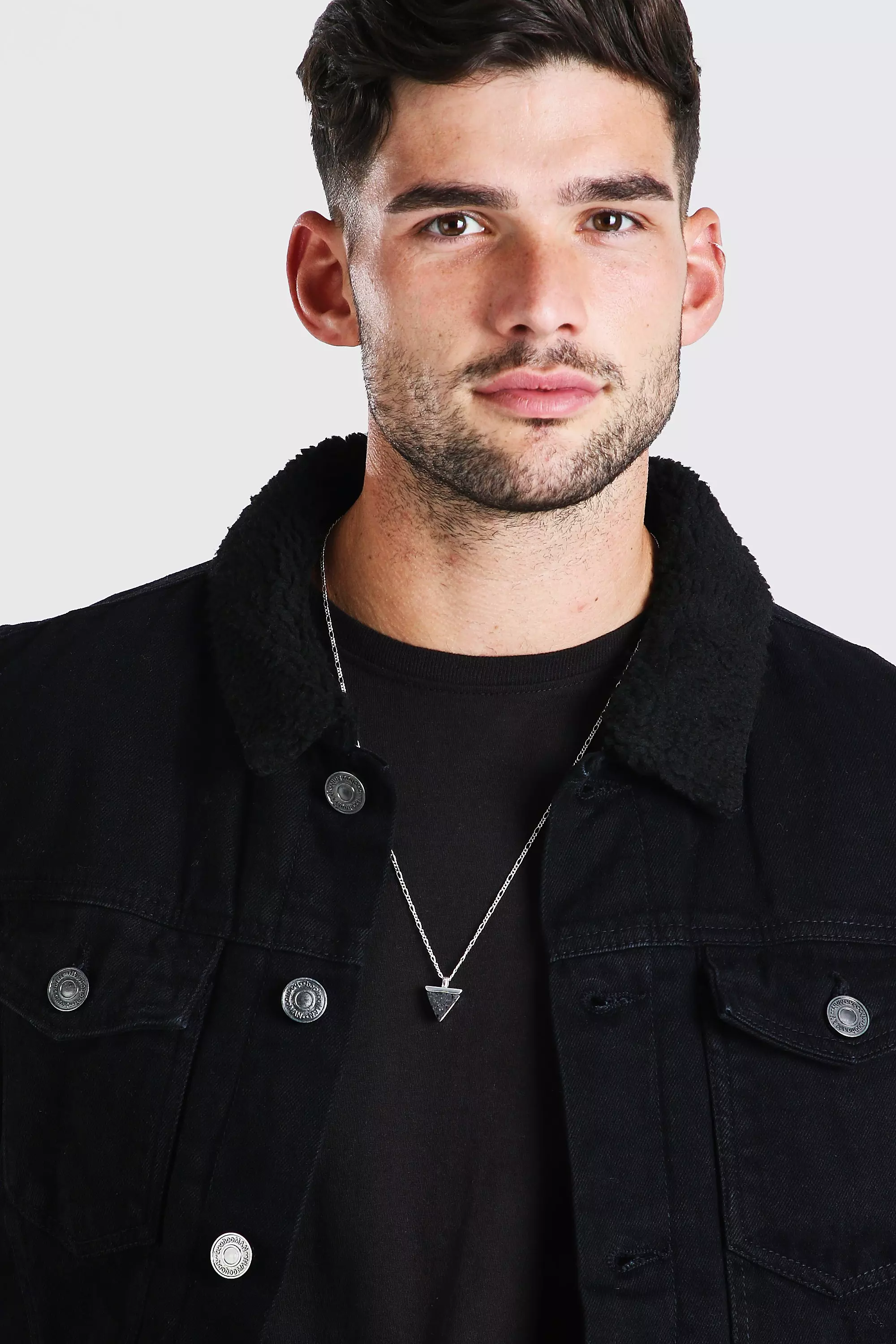 Fully Borg Lined Denim Jacket boohooMAN UK