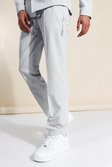 Grey Slim Pleated Suit Trousers