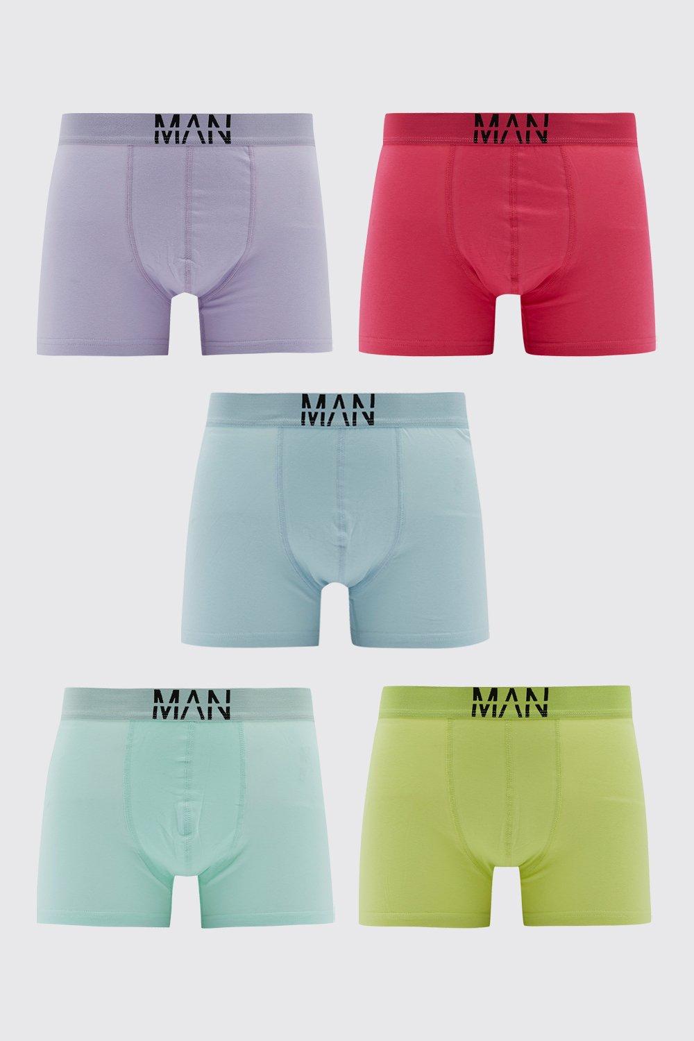 Large MAN Dash Multi Colour 5PK Boxer boohooMAN UK