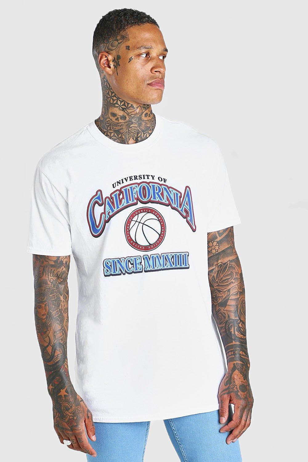 Oversized Basketball Graphic Print T-Shirt | BoohooMAN