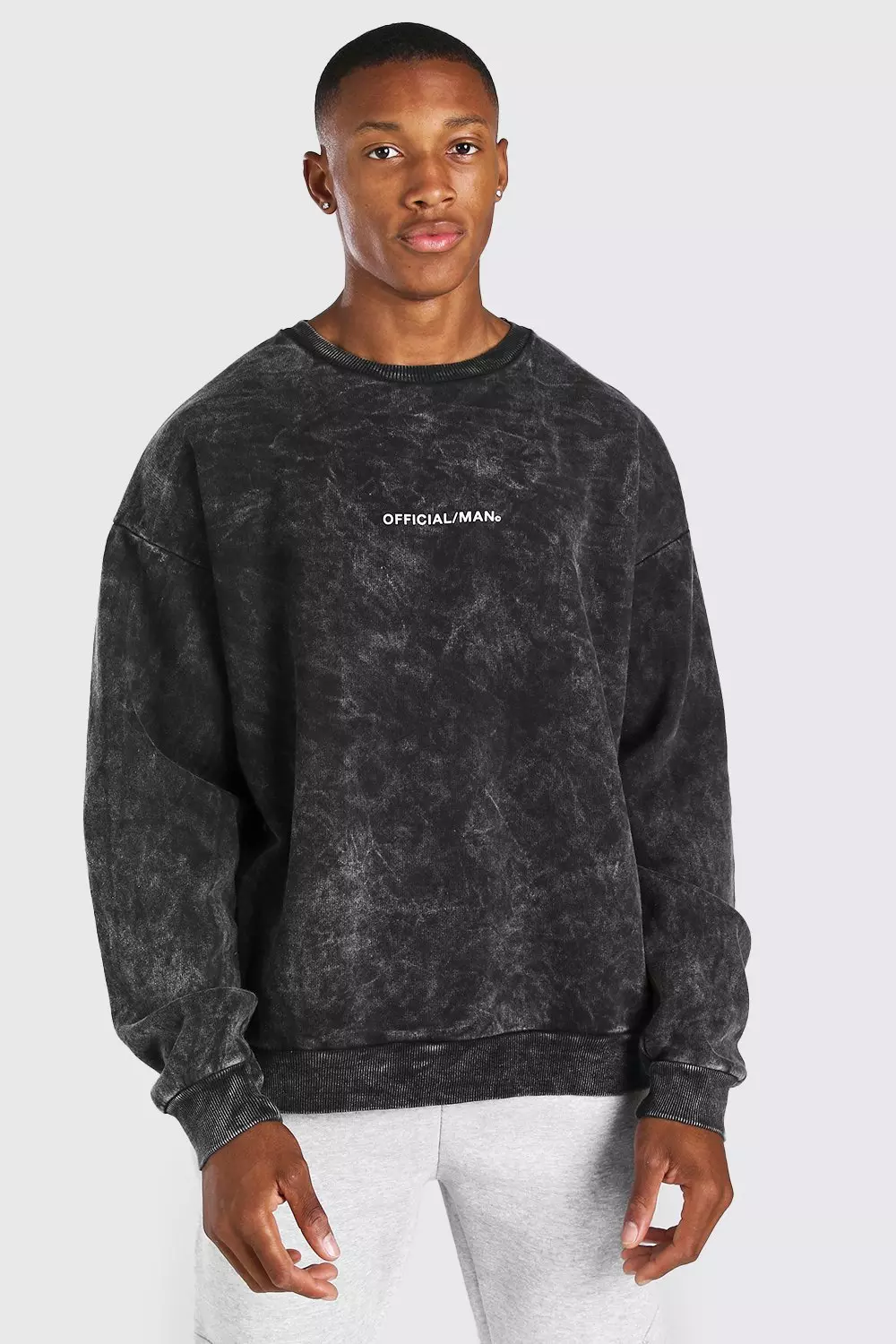 Oversized acid wash sweatshirt sale