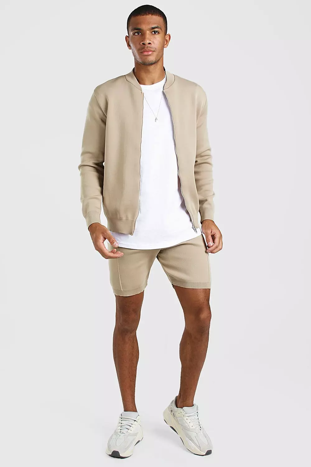 Bomber jacket and shorts best sale