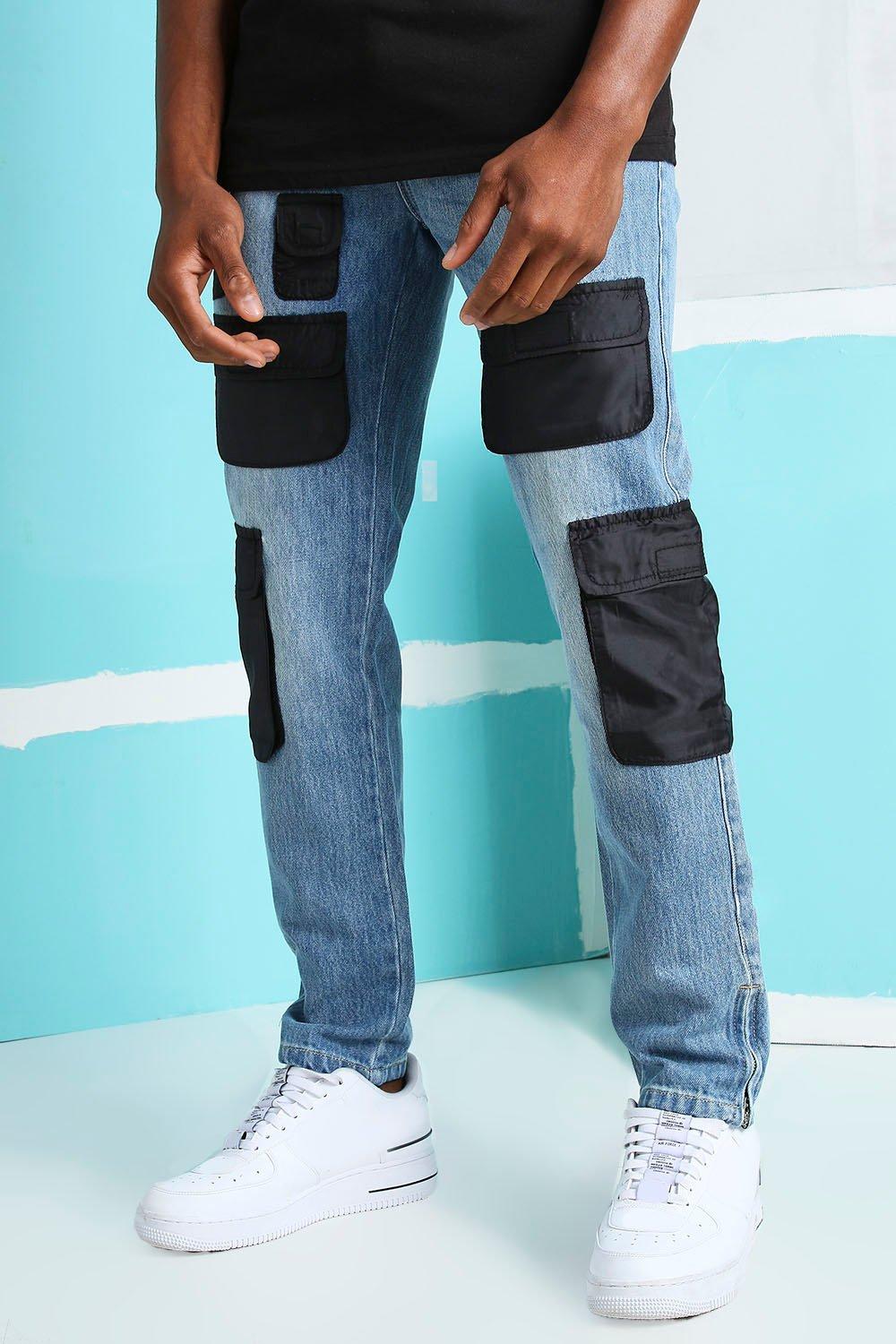 cargo blue jeans
