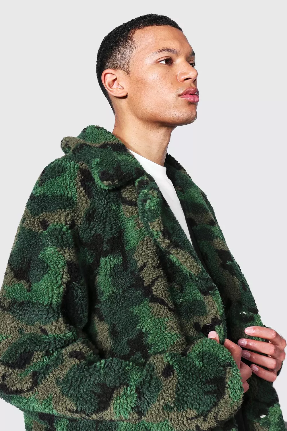Longline camo jacket store
